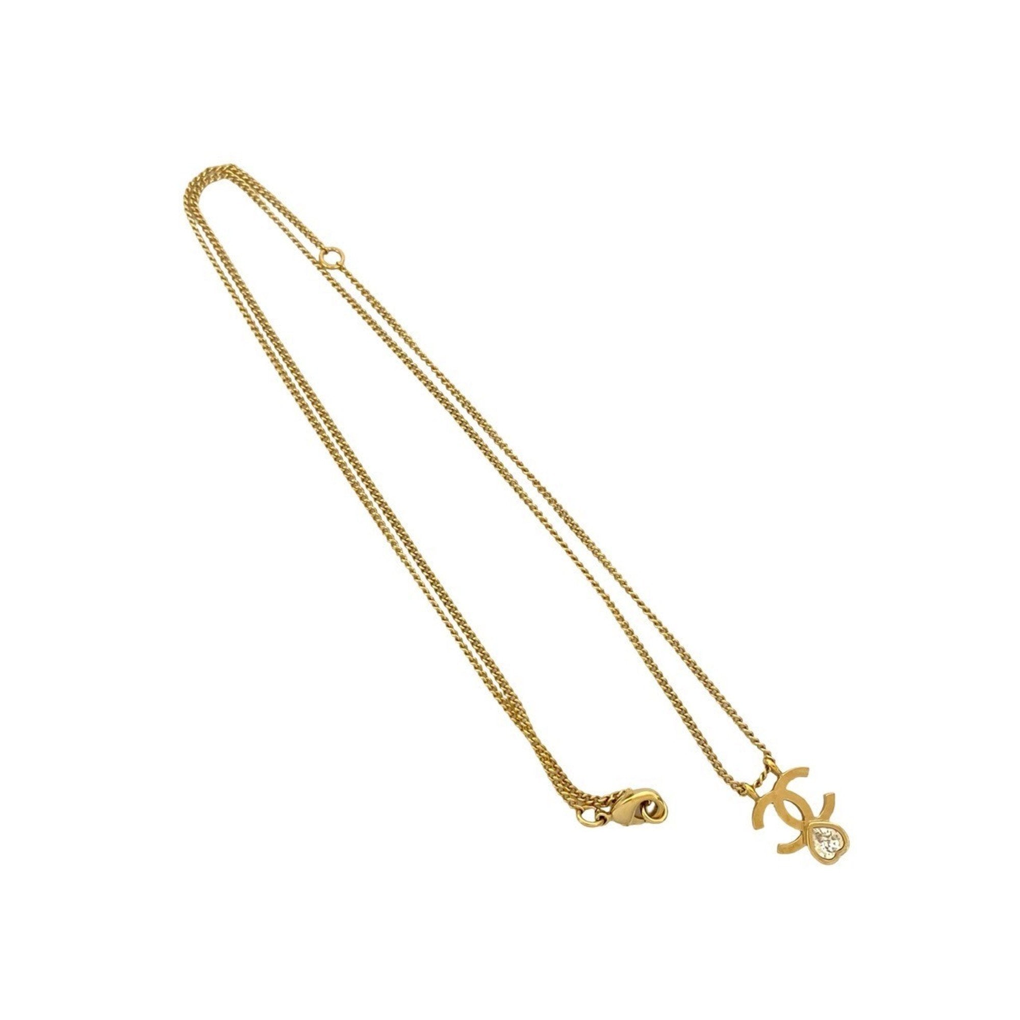 CC Logo Chain Pendant Necklace Metal