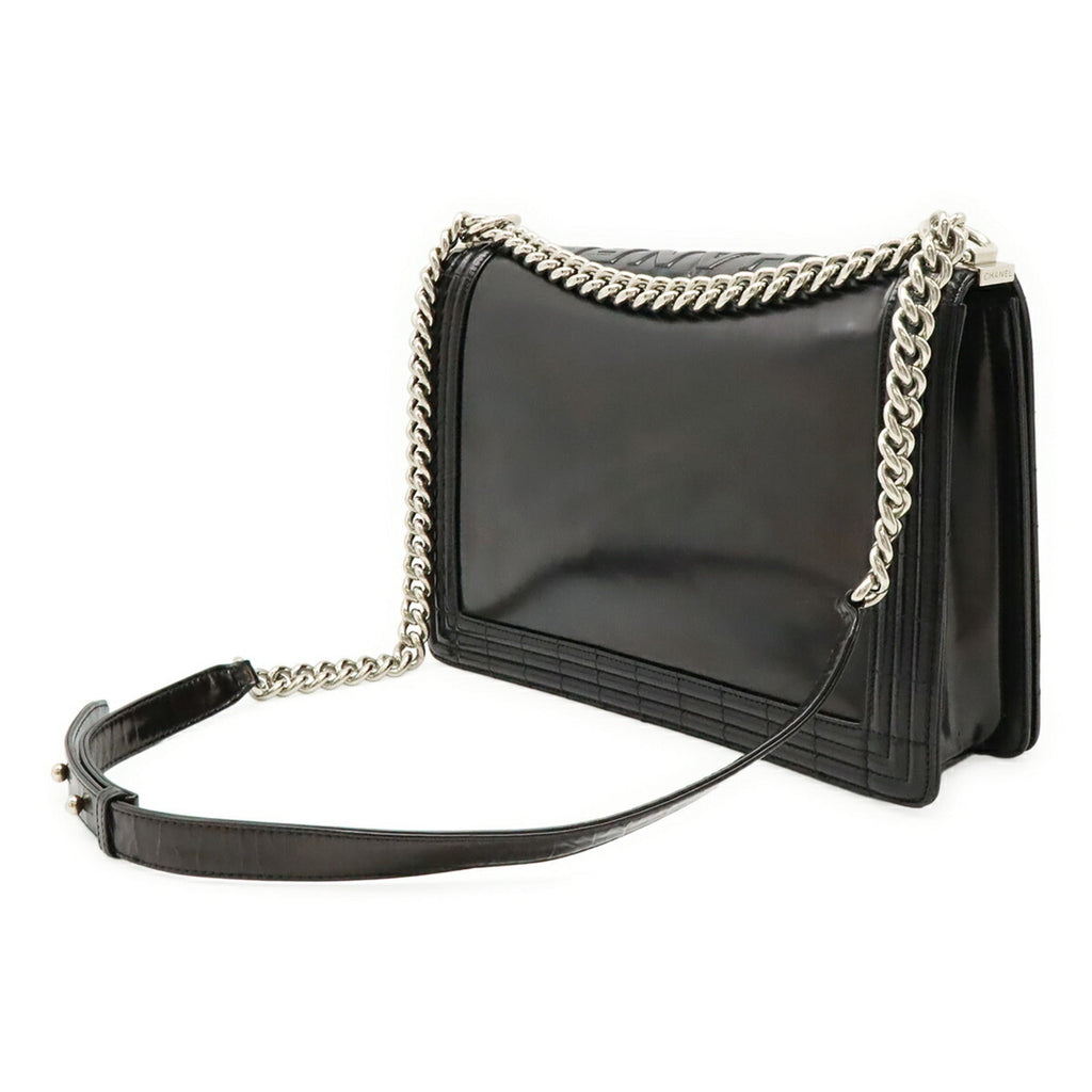 Reverso Boy Flap Bag Glazed Calfskin Large