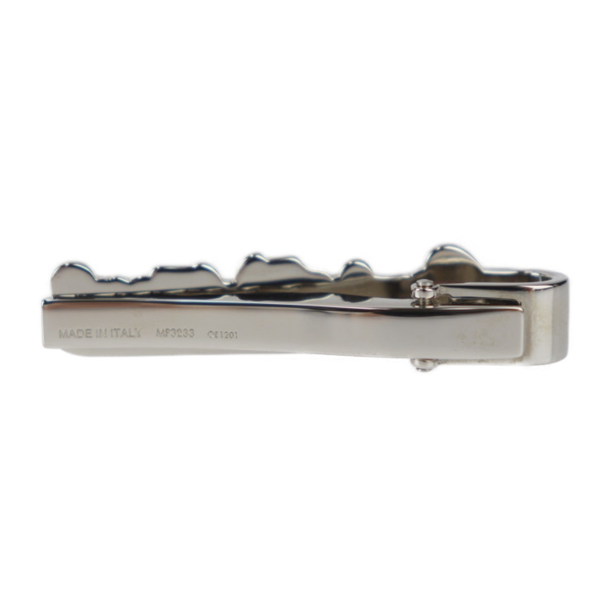 Tie Pin Metal Red and Silver Brooch