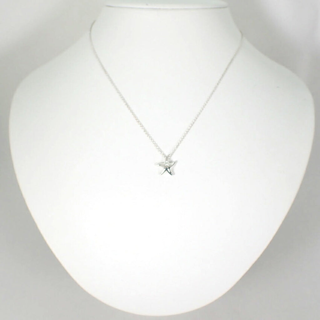 Starfish Pendant Necklace Sterling Silver