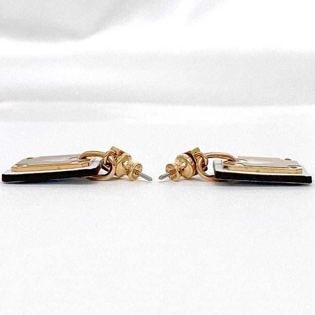 Earrings Gold and Leather and Swift Leather