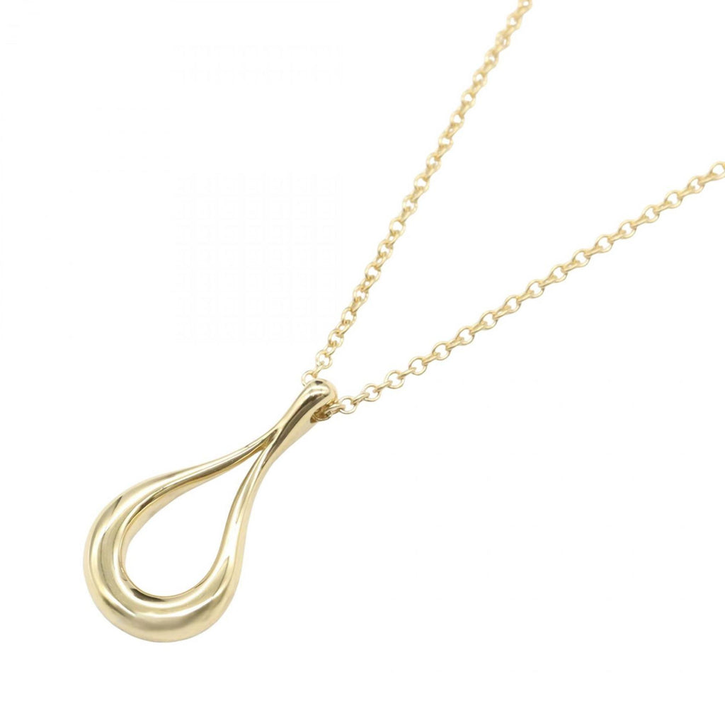 Open Teardrop Pendant Necklace 18K Yellow Gold