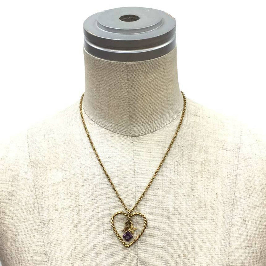Pendant Necklace Brass Gold