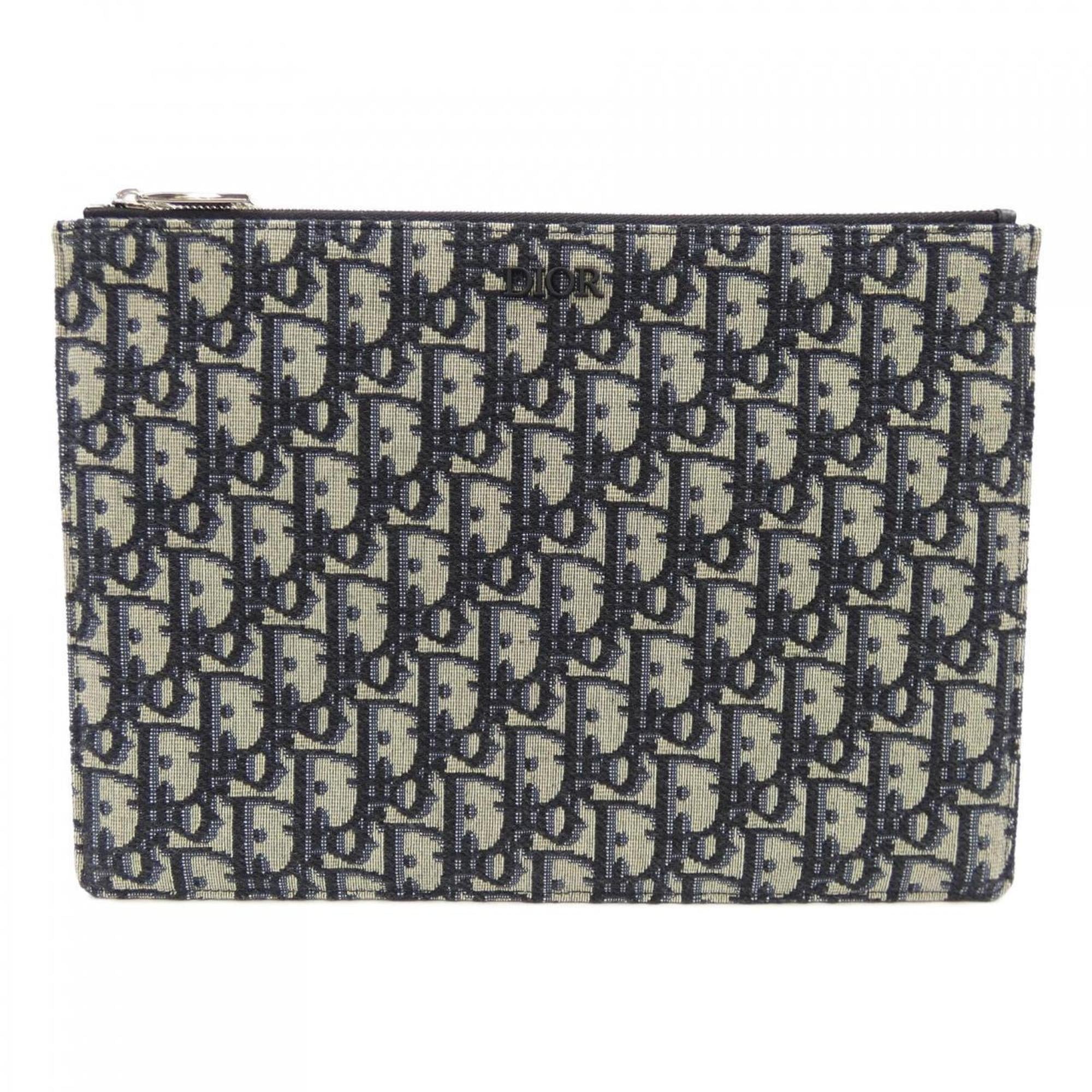 Wristlet Clutch Oblique Canvas