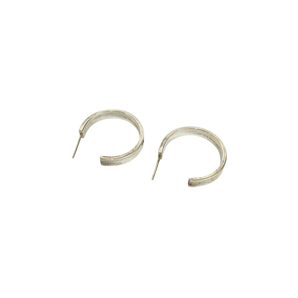 Earrings Logo Hoop Sterling Silver