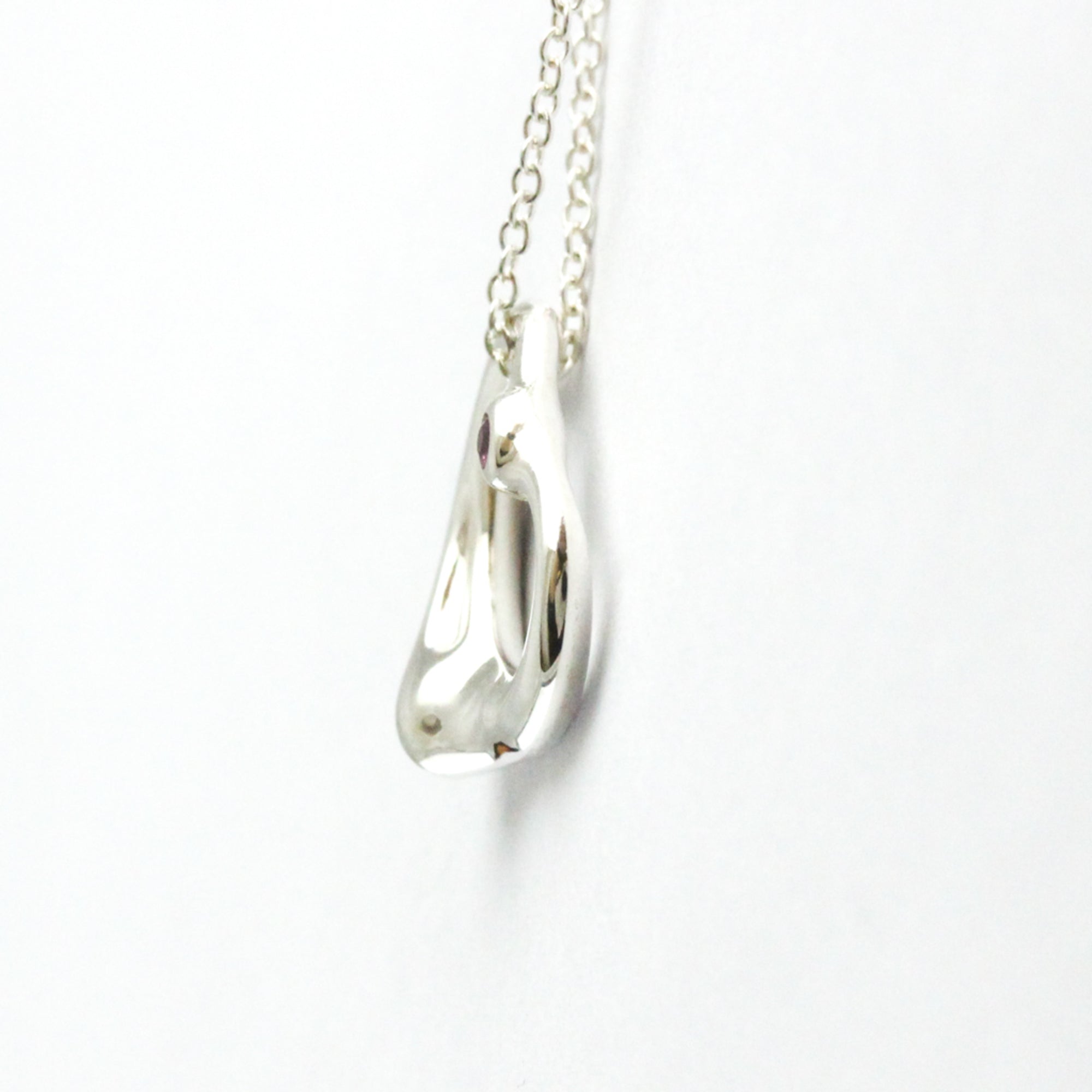 Open Heart Pendant Necklace Sterling Silver 13.6mm