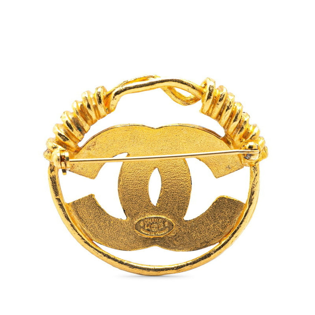 CC Logo Brooch Metal