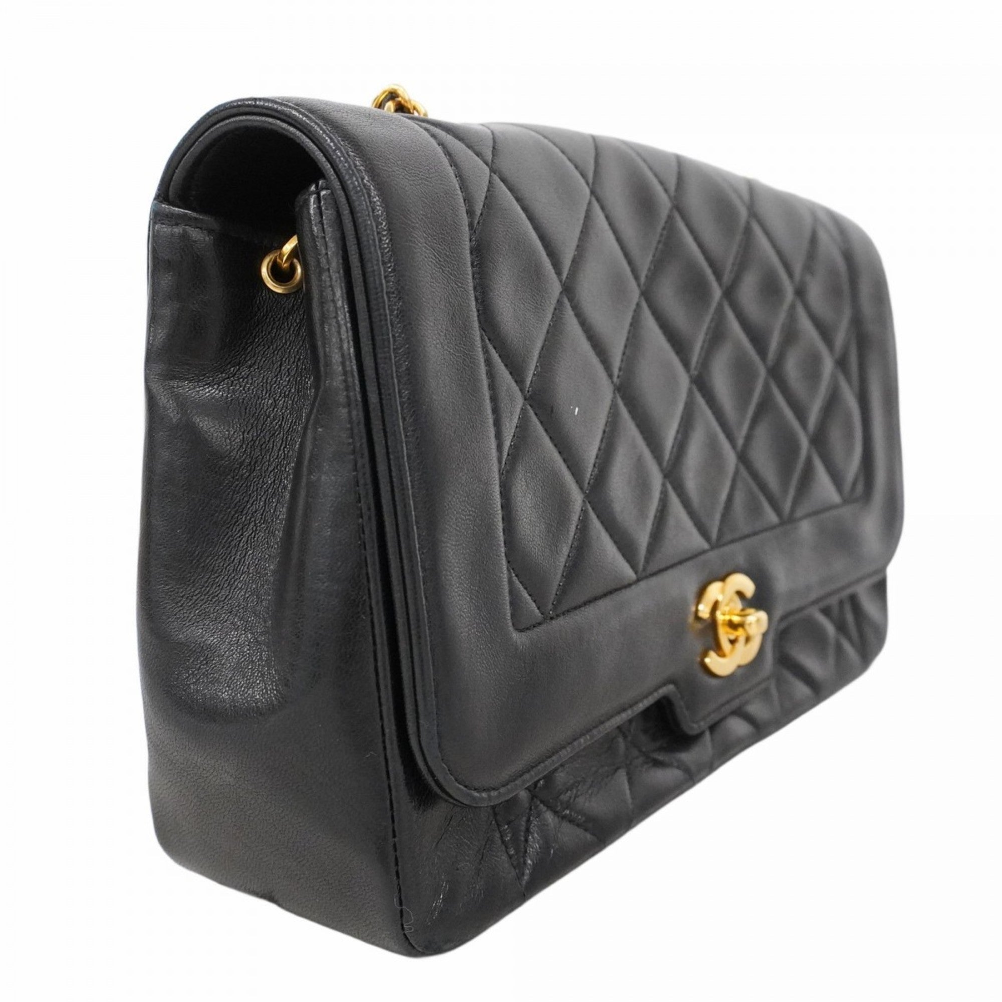 Vintage CC Chain Flap Bag Quilted Lambskin Medium