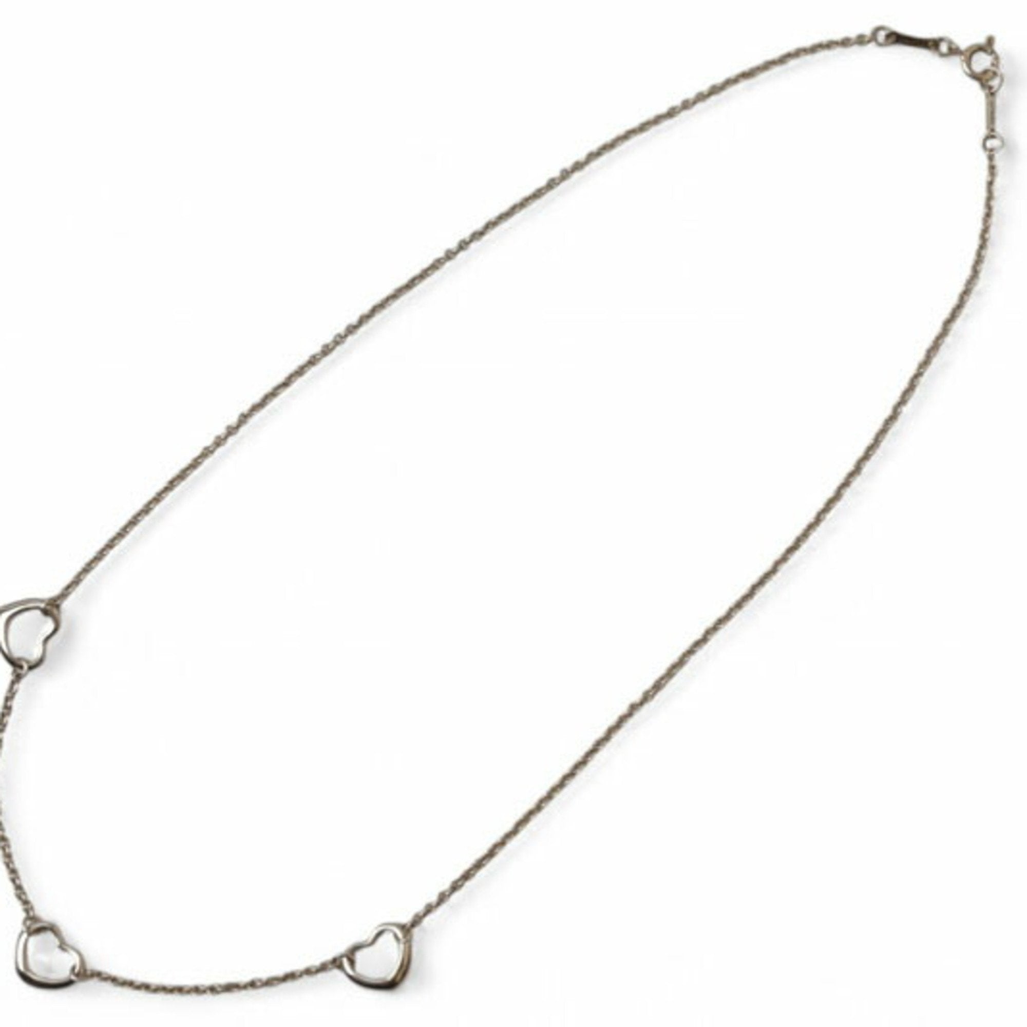 Triple Heart Pendant Necklace Sterling Silver