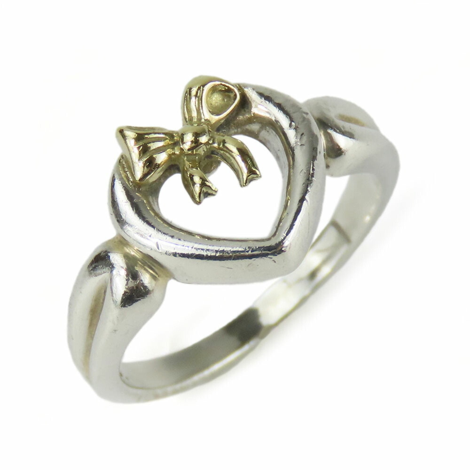 Heart Ring Sterling Silver and 18K Yellow Gold