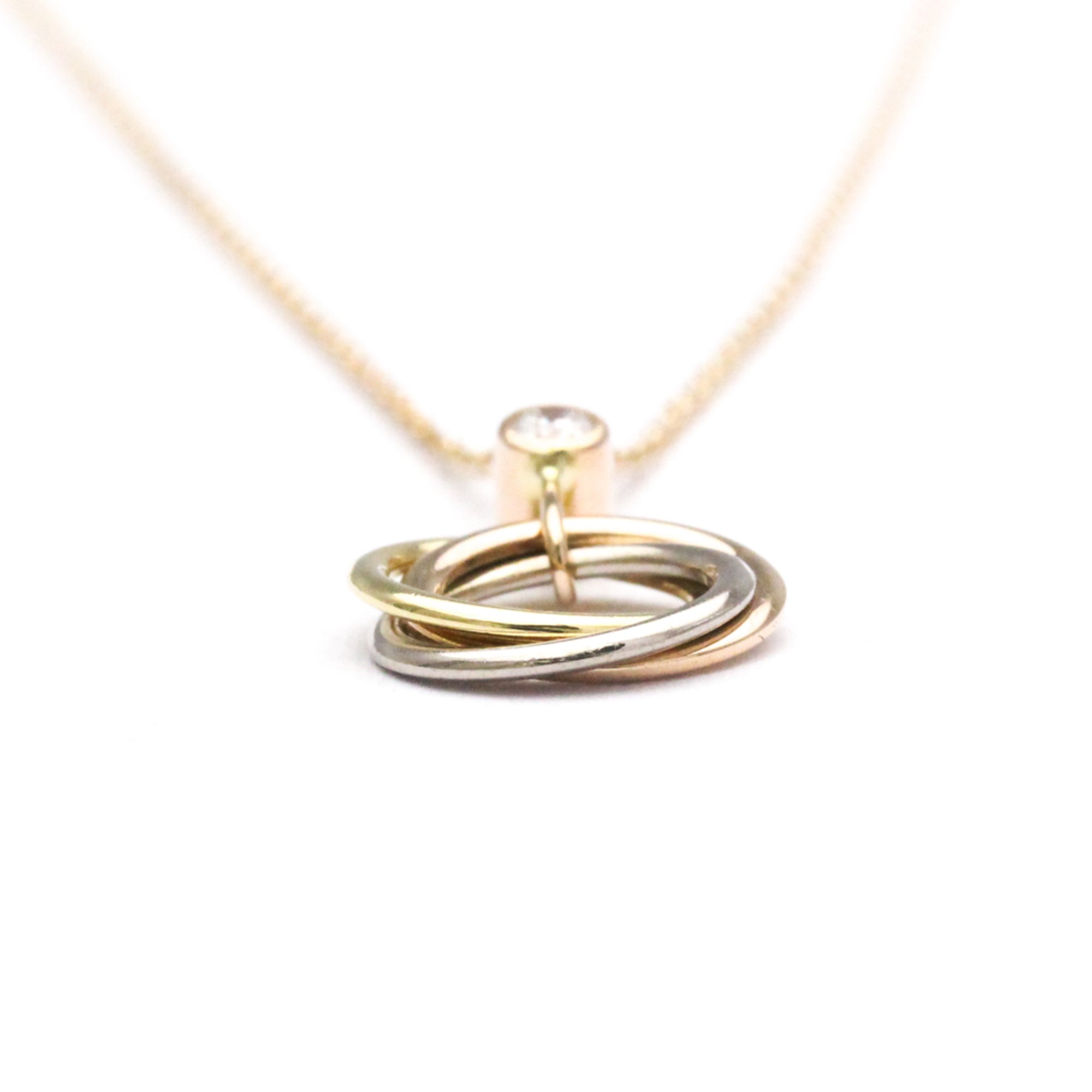 Trinity Pendant Necklace 18K Tricolor Gold
