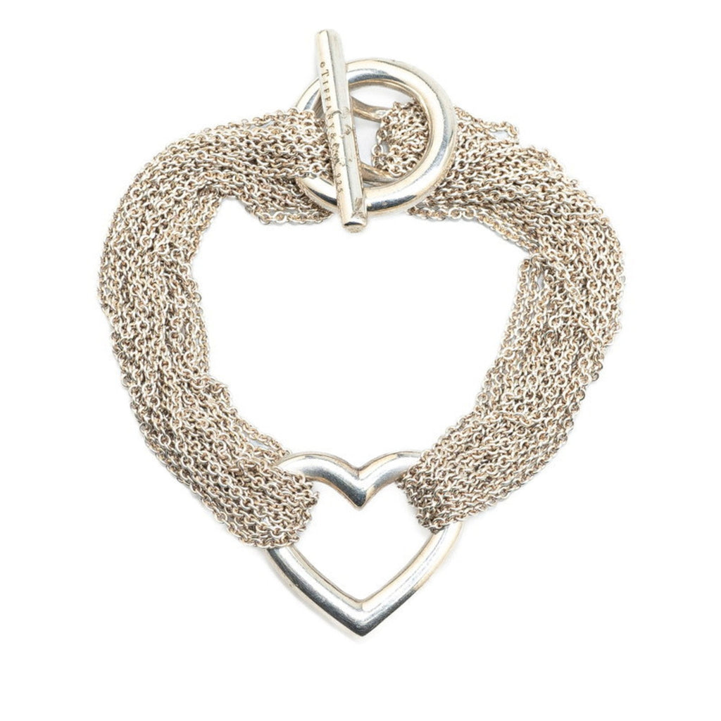 Heart Toggle Chain Bracelet Sterling Silver