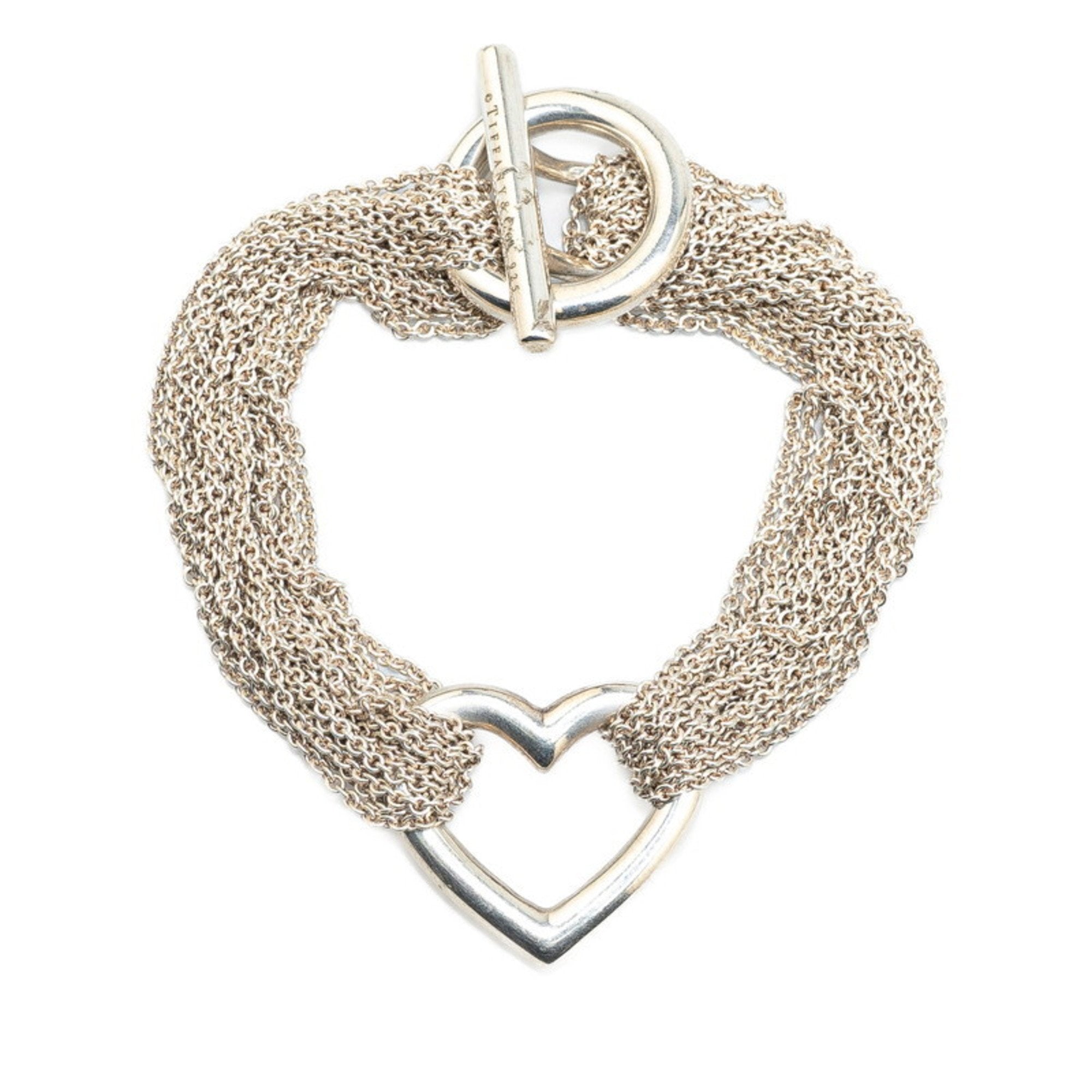 Heart Toggle Chain Bracelet Sterling Silver