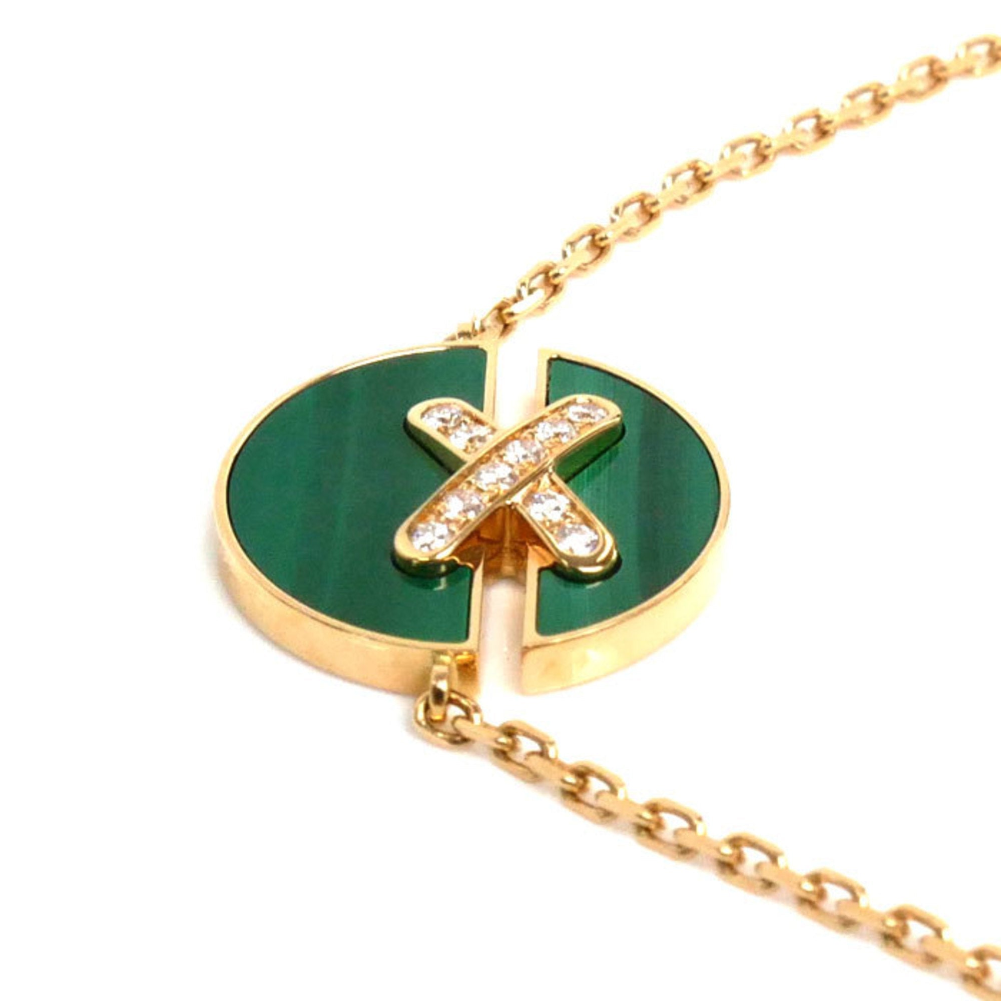 Charm Bracelet 18K Rose Gold with Diamond and Malachite