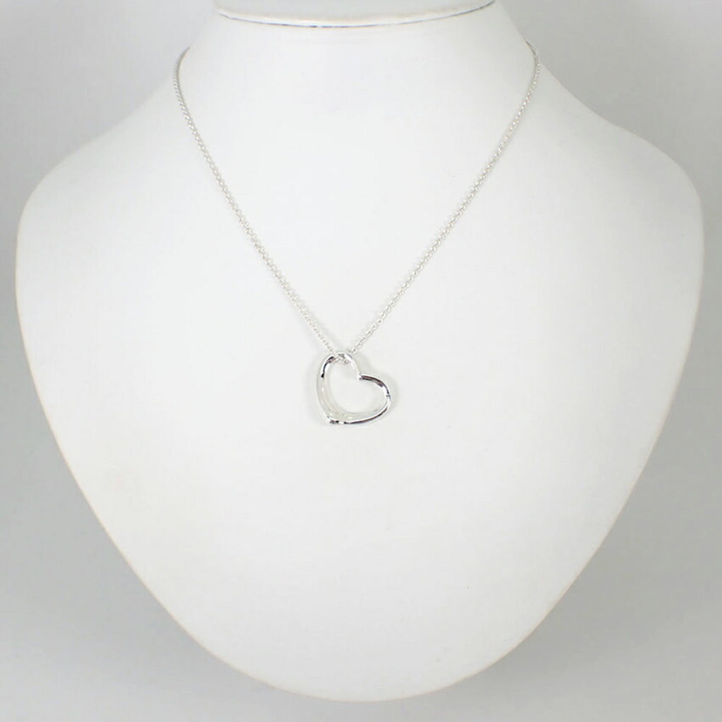 Heart Pendant Necklace Sterling Silver