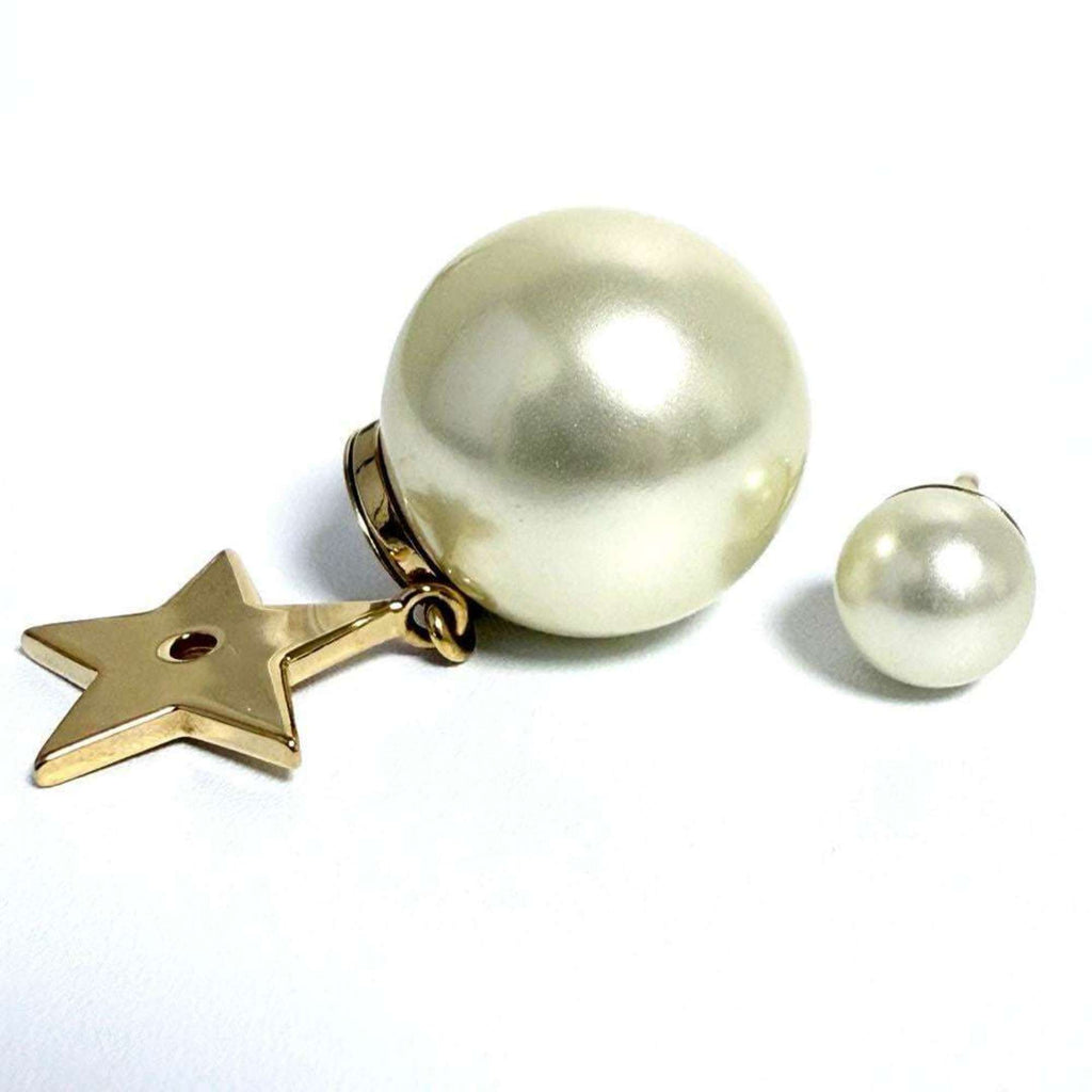 Tribal Earrings Artificial Pearl and Metal