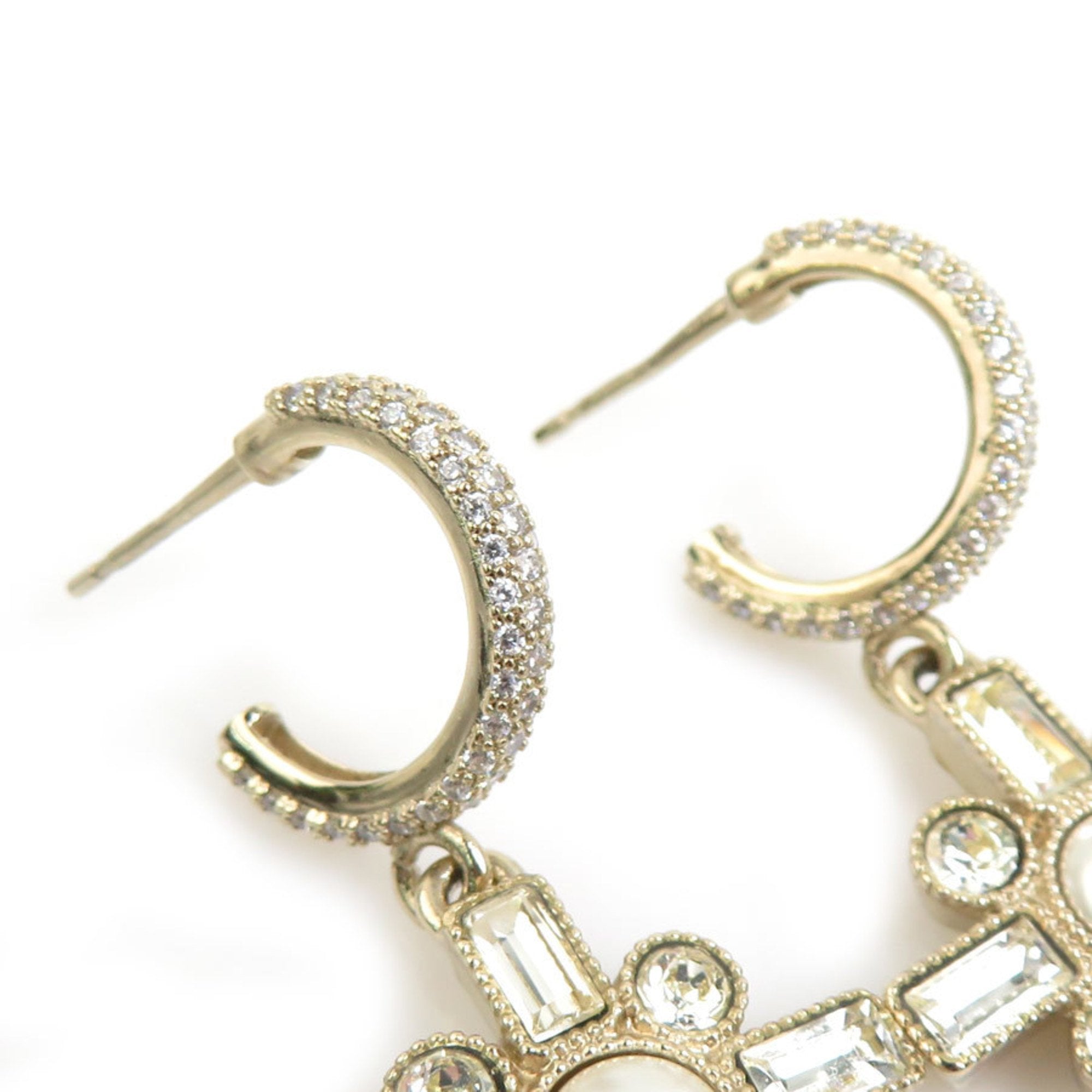 Earrings Pearl Gold-Tone Metal