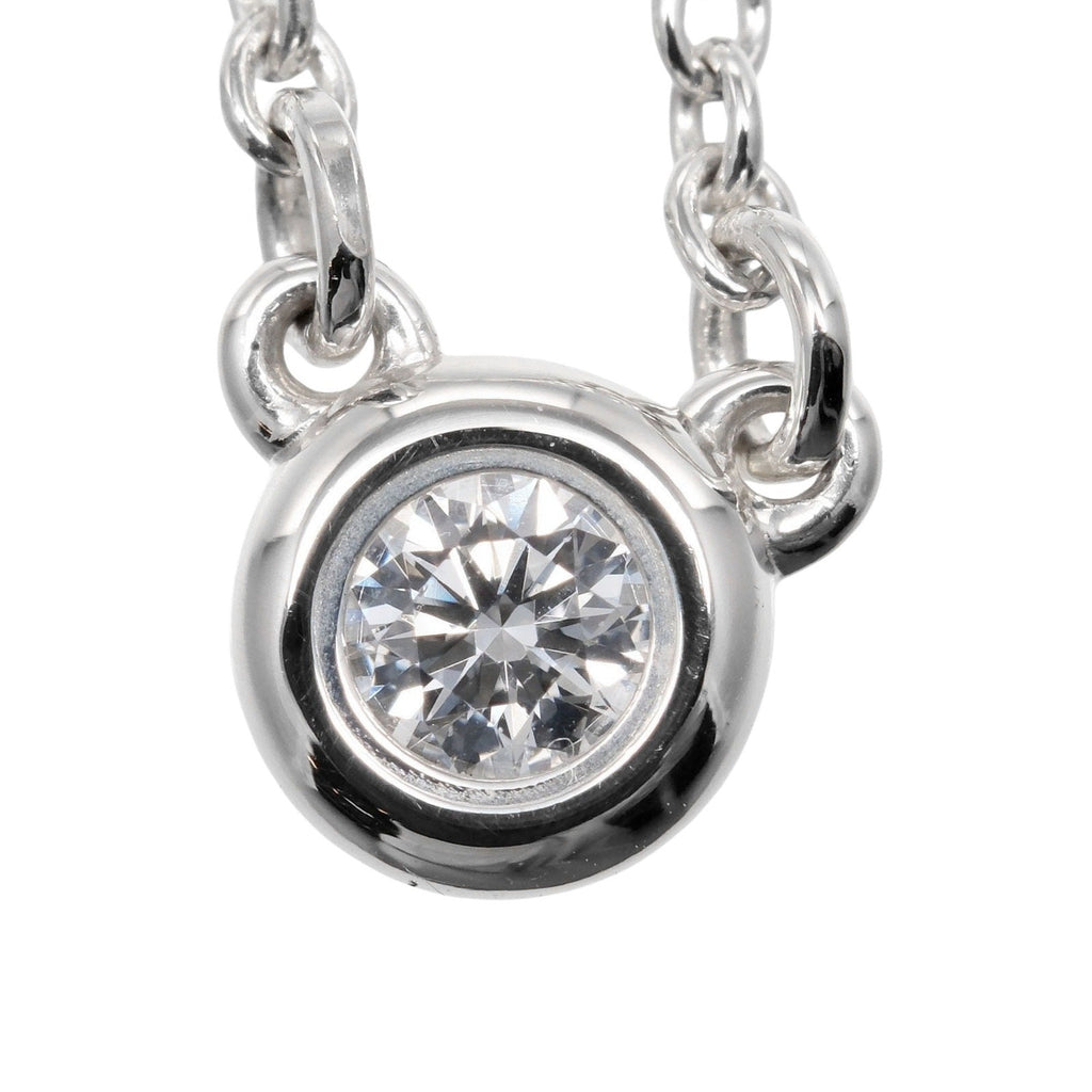 Elsa Peretti Diamonds By The Yard Pendant Necklace Sterling Silver and Diamond