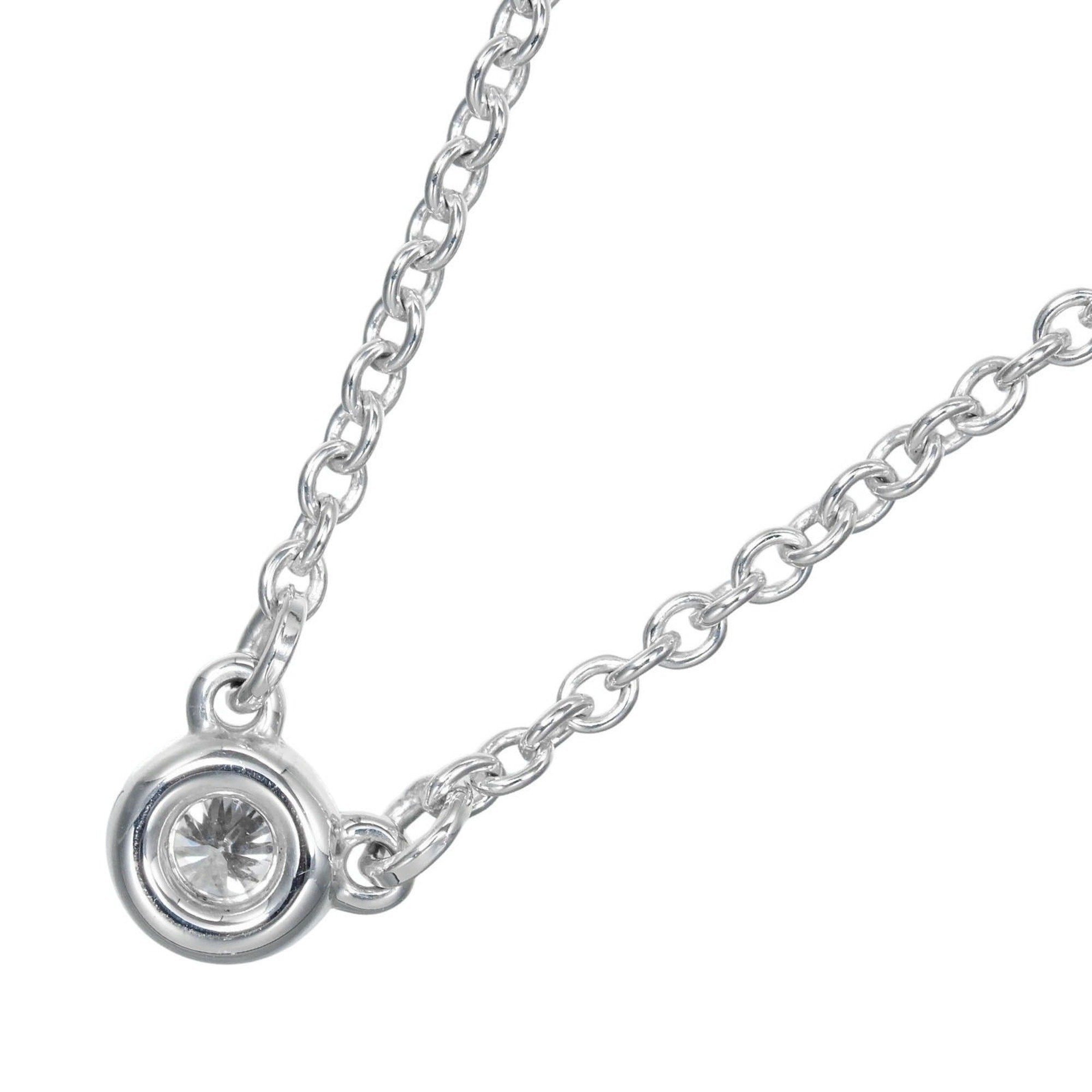 Elsa Peretti Diamonds By The Yard Pendant Necklace Sterling Silver and Diamond