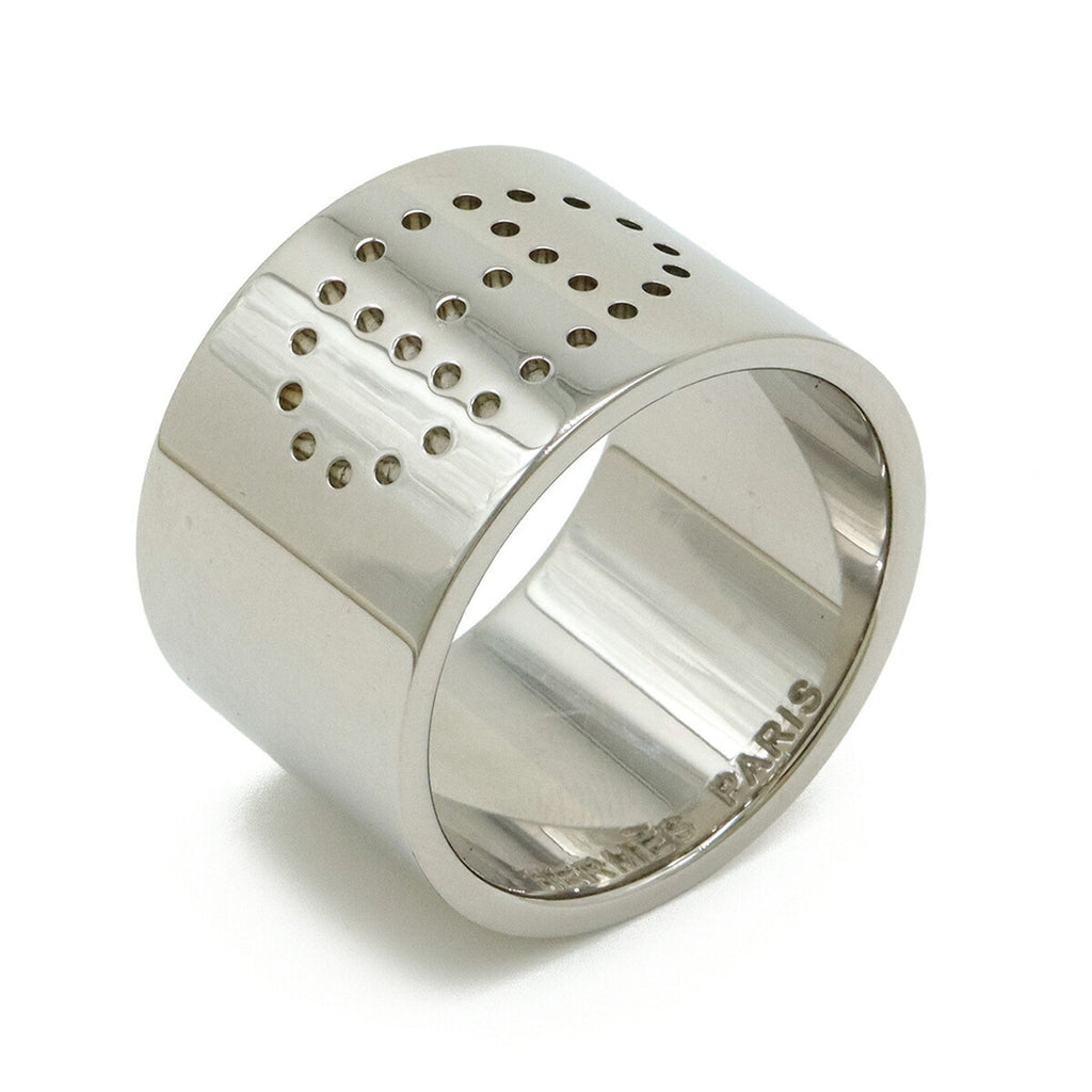 Evelyn H Punched Scarf Ring Metal
