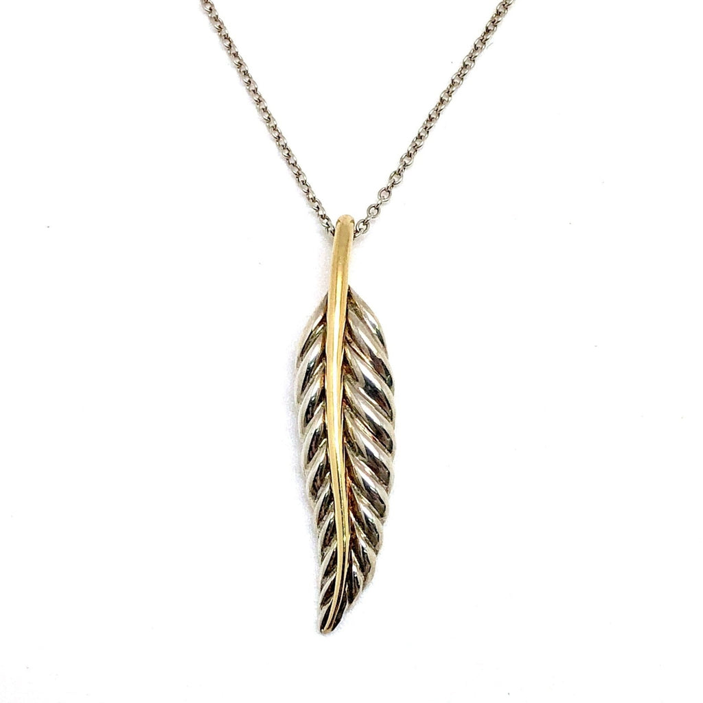 Pendant Necklace 18K Gold and Sterling Silver