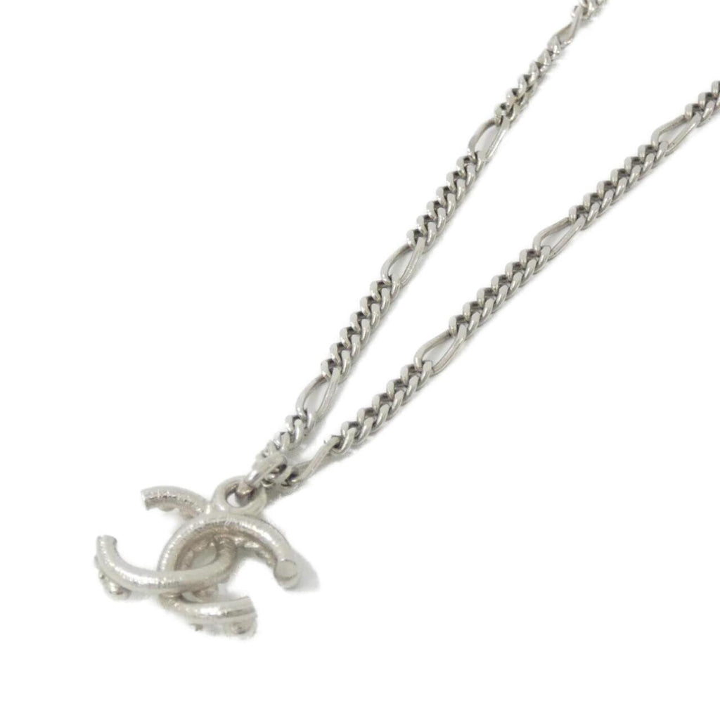 Pendant Necklace White with Crystal