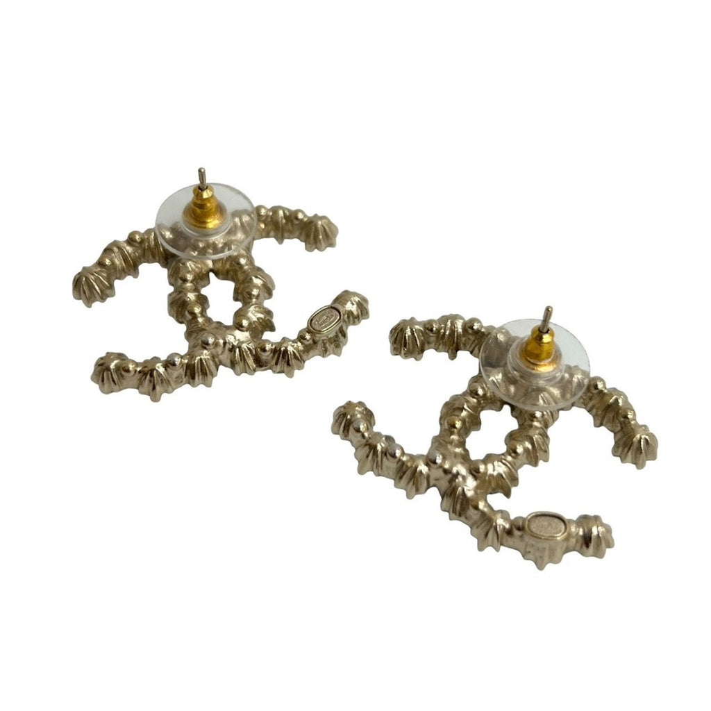 CC Logo Earrings Gold-Tone Metal Gold-Tone Metal