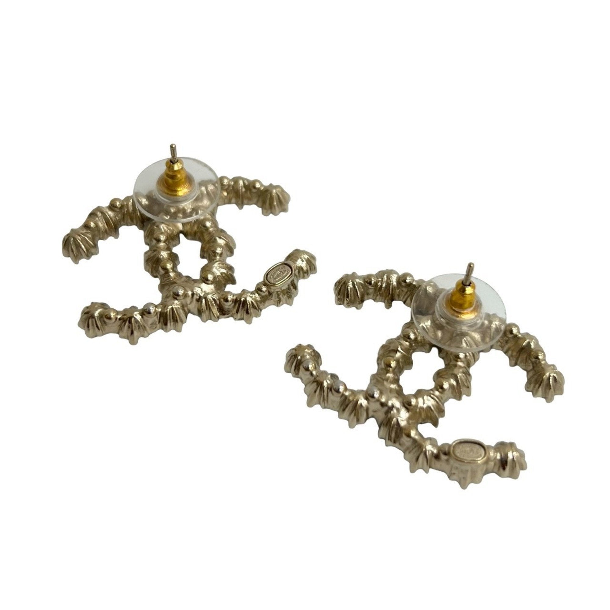 CC Logo Earrings Gold-Tone Metal Gold-Tone Metal