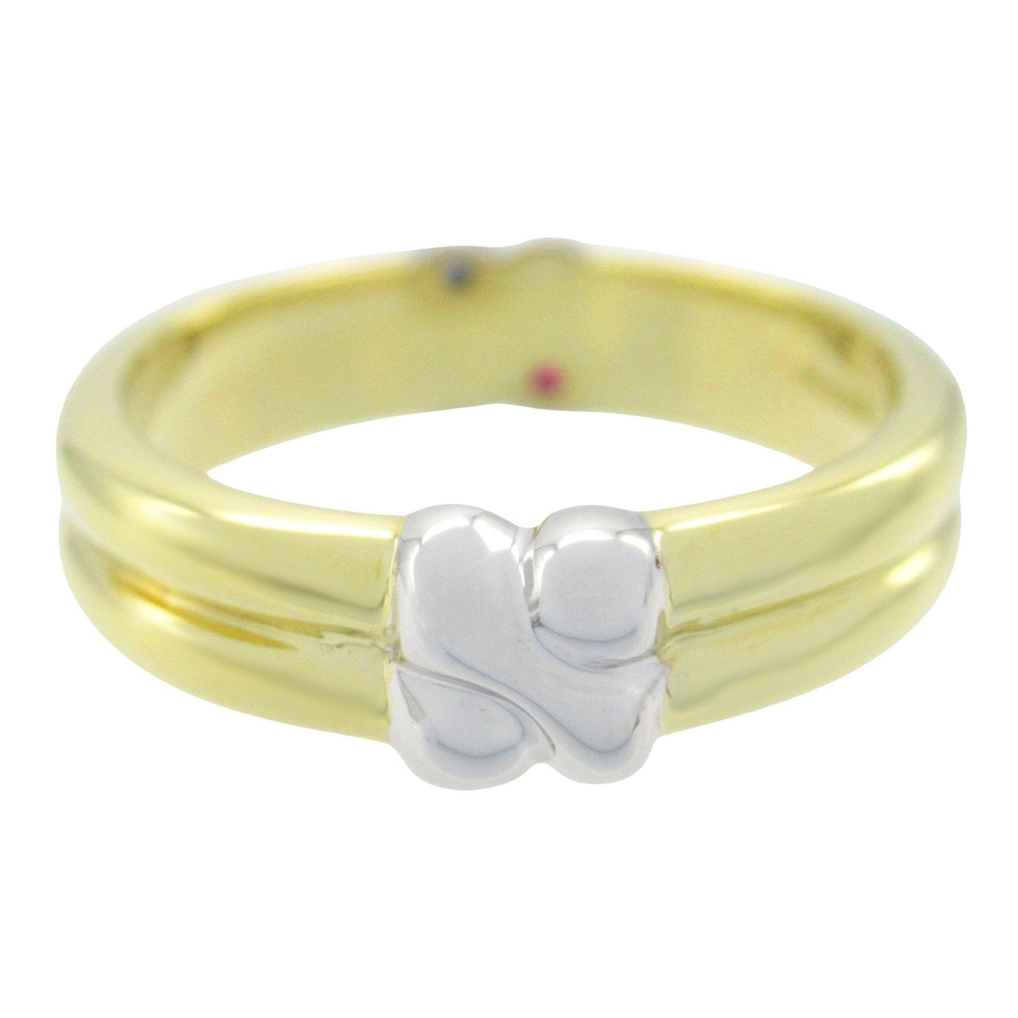 Ring 18K White Gold and 18K Yellow Gold with Ruby and Sapphire