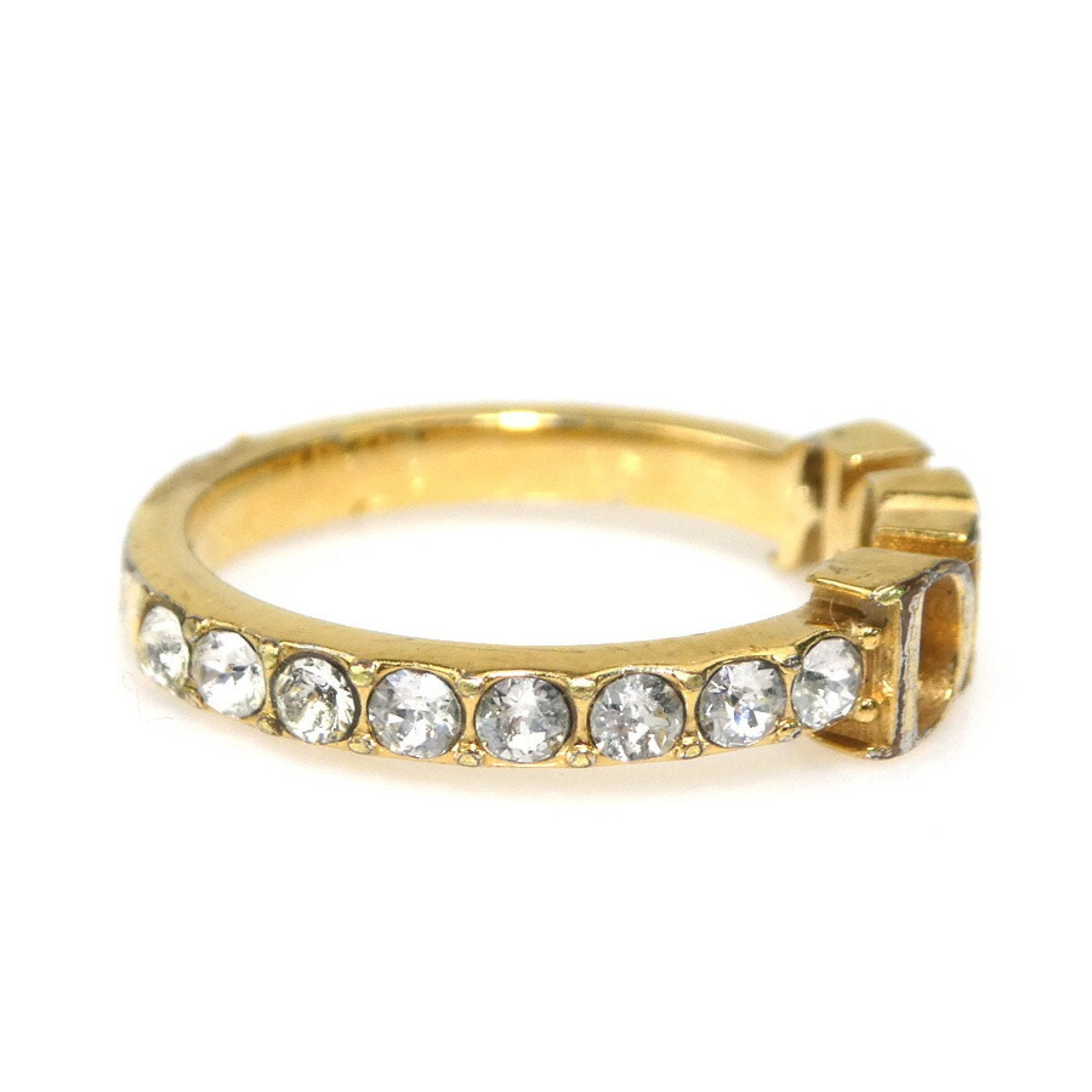 Ring Gold Metal and Rhinestone