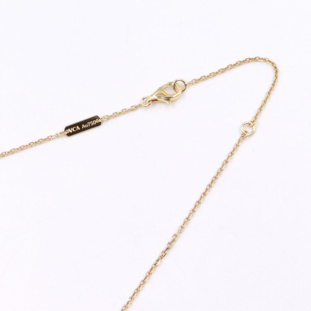 Vintage Alhambra Pendant Necklace 18K Yellow Gold and Onyx