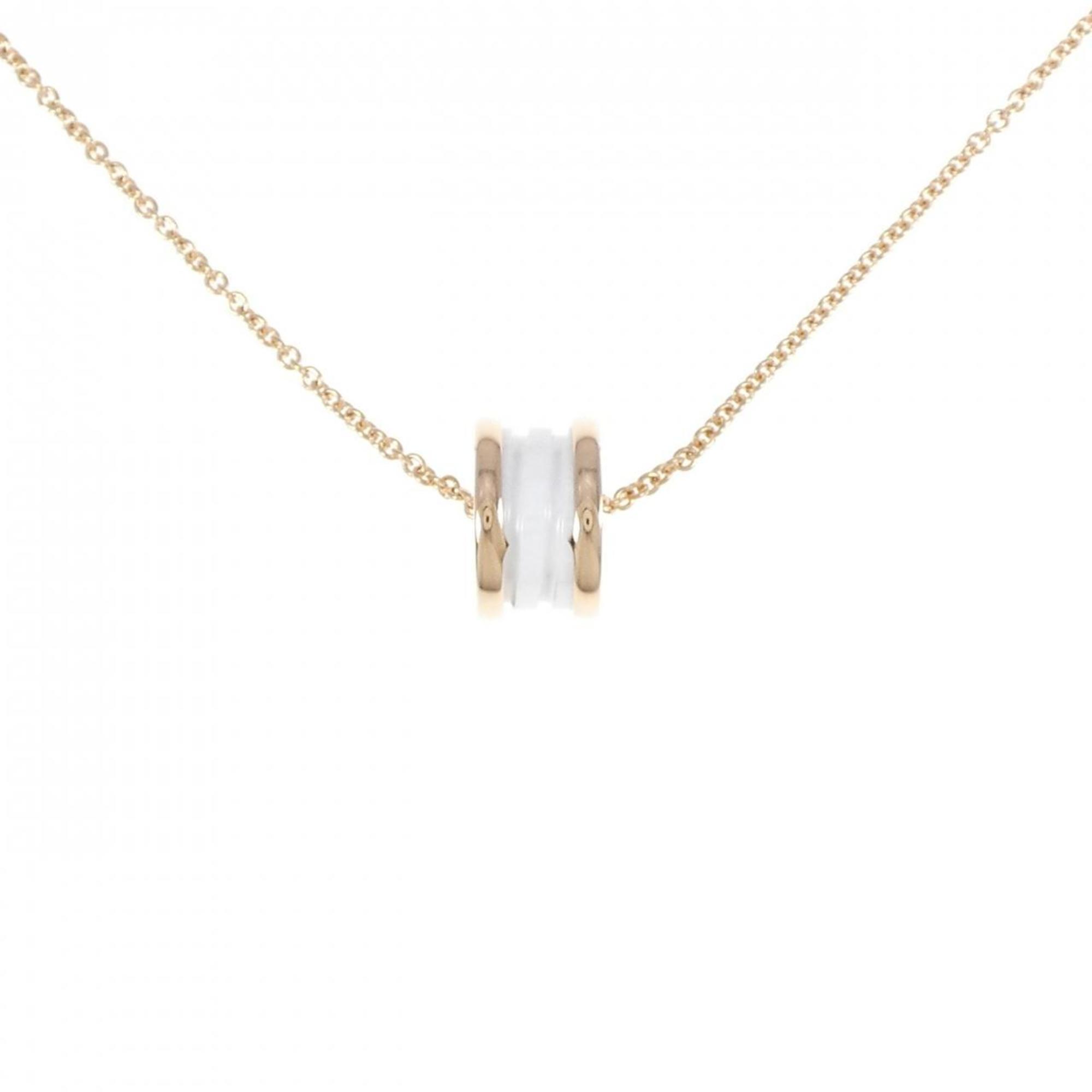B.Zero1 Pendant Necklace Ceramic and 18K Rose Gold