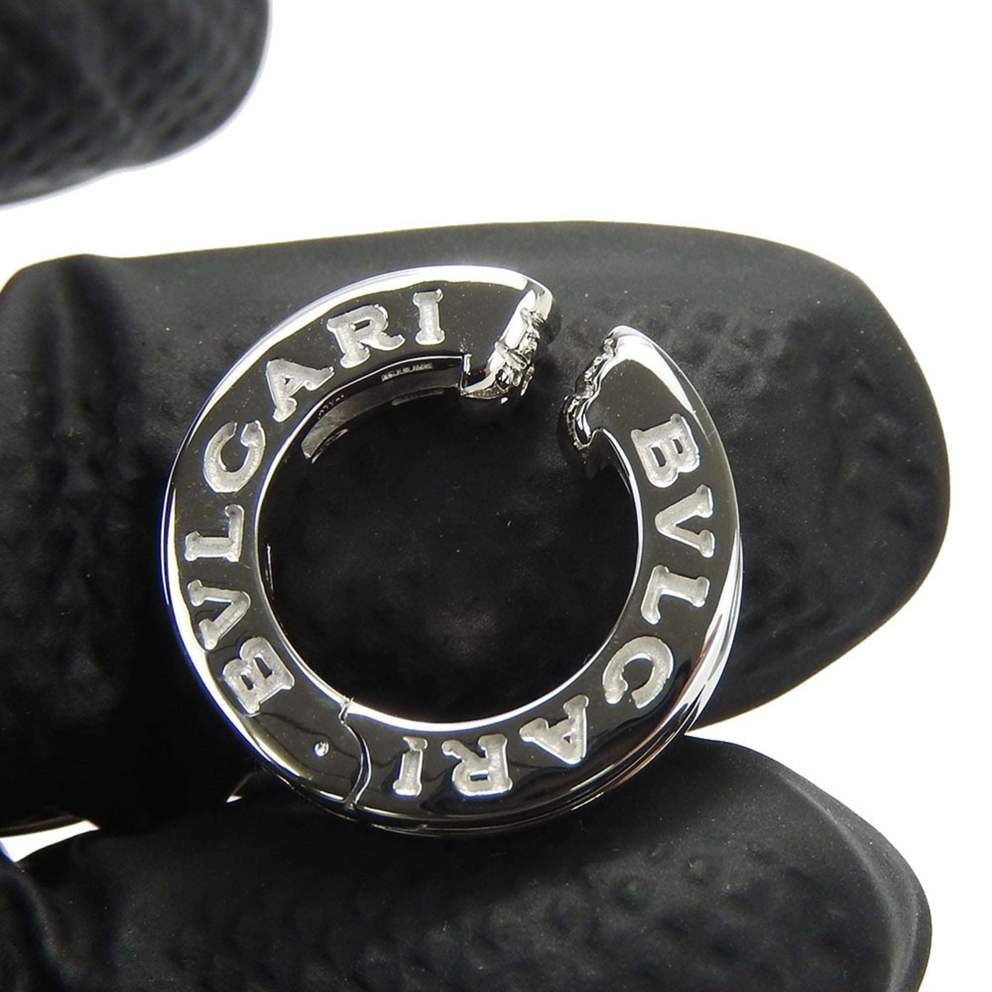 B.Zero1 Hoop Earrings 18K White Gold with Diamond 18K White Gold