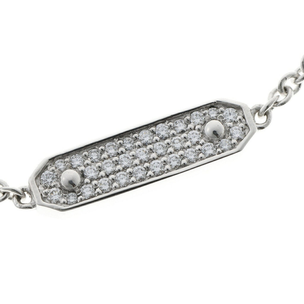Tag Chain Bracelet 18K White Gold