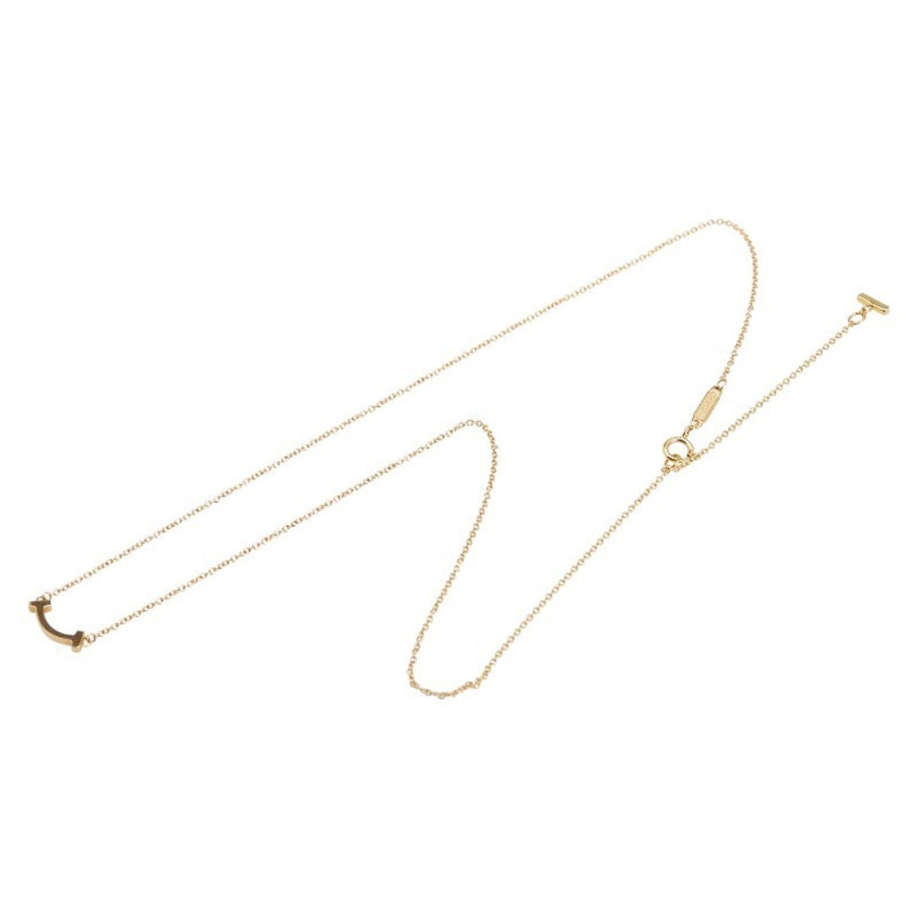 T Smile Mini Pendant Necklace 18K Yellow Gold