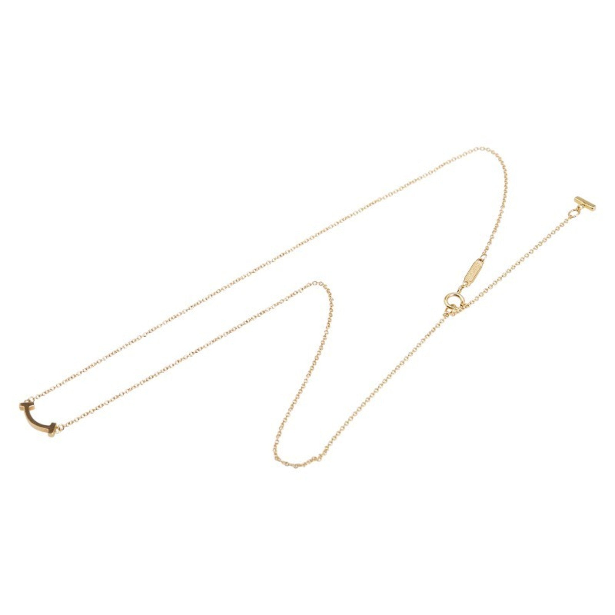 T Smile Mini Pendant Necklace 18K Yellow Gold