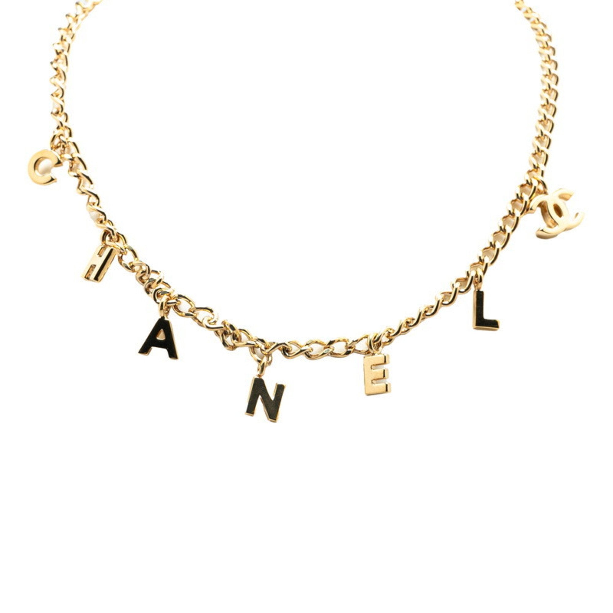 CC Logo Pendant Necklace Metal