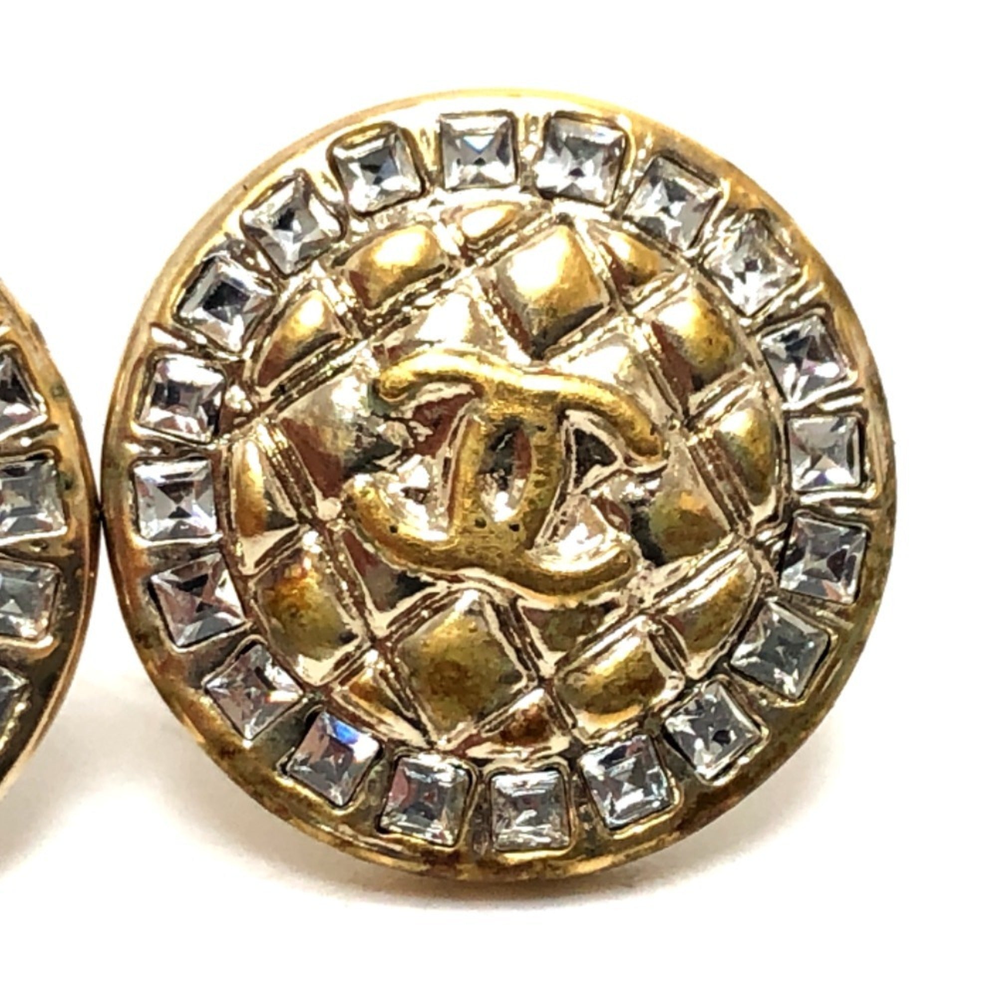 CC Logo Earrings Gold-Tone Metal Gold-Tone Metal