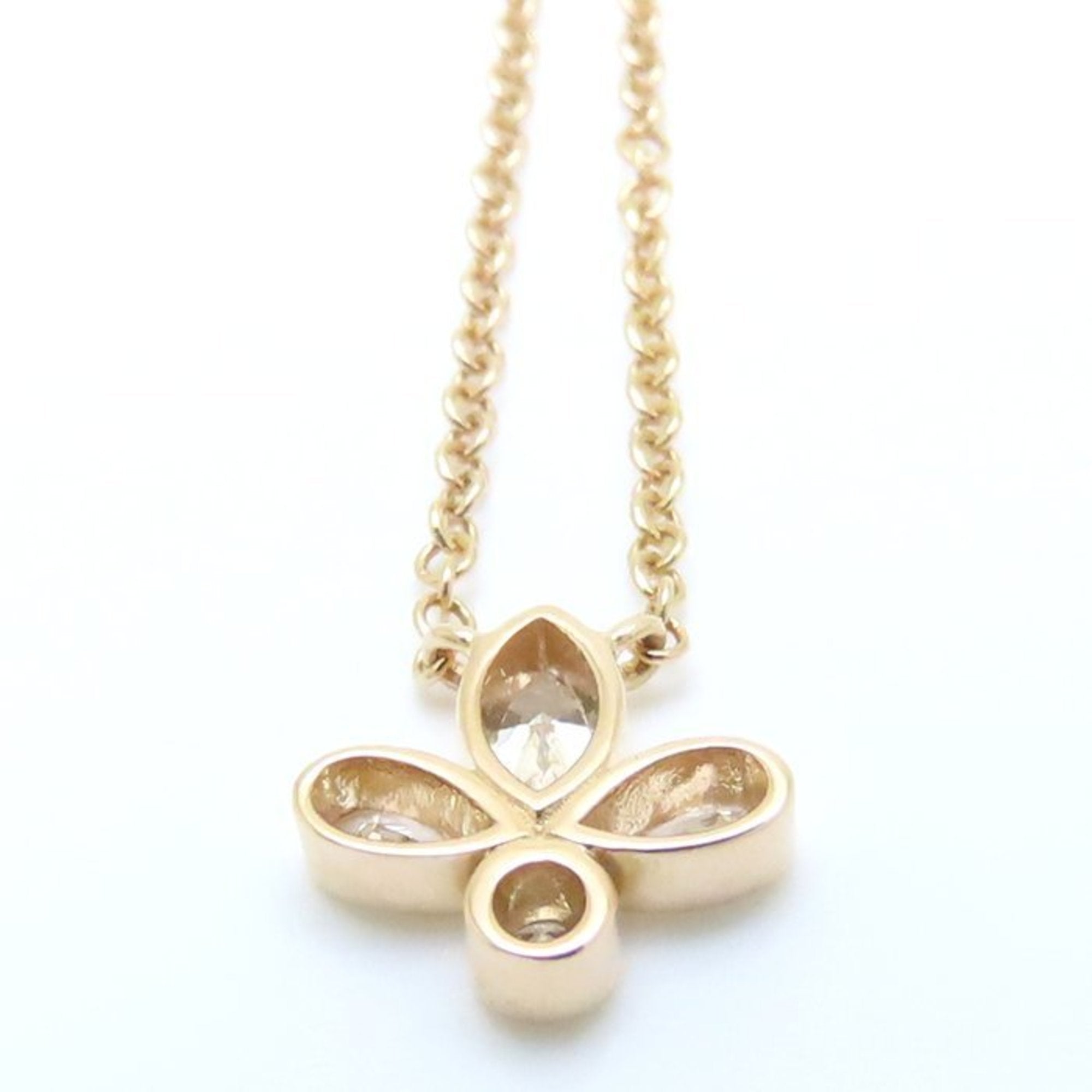 Fleur de Lis Pendant Necklace 18K Rose Gold