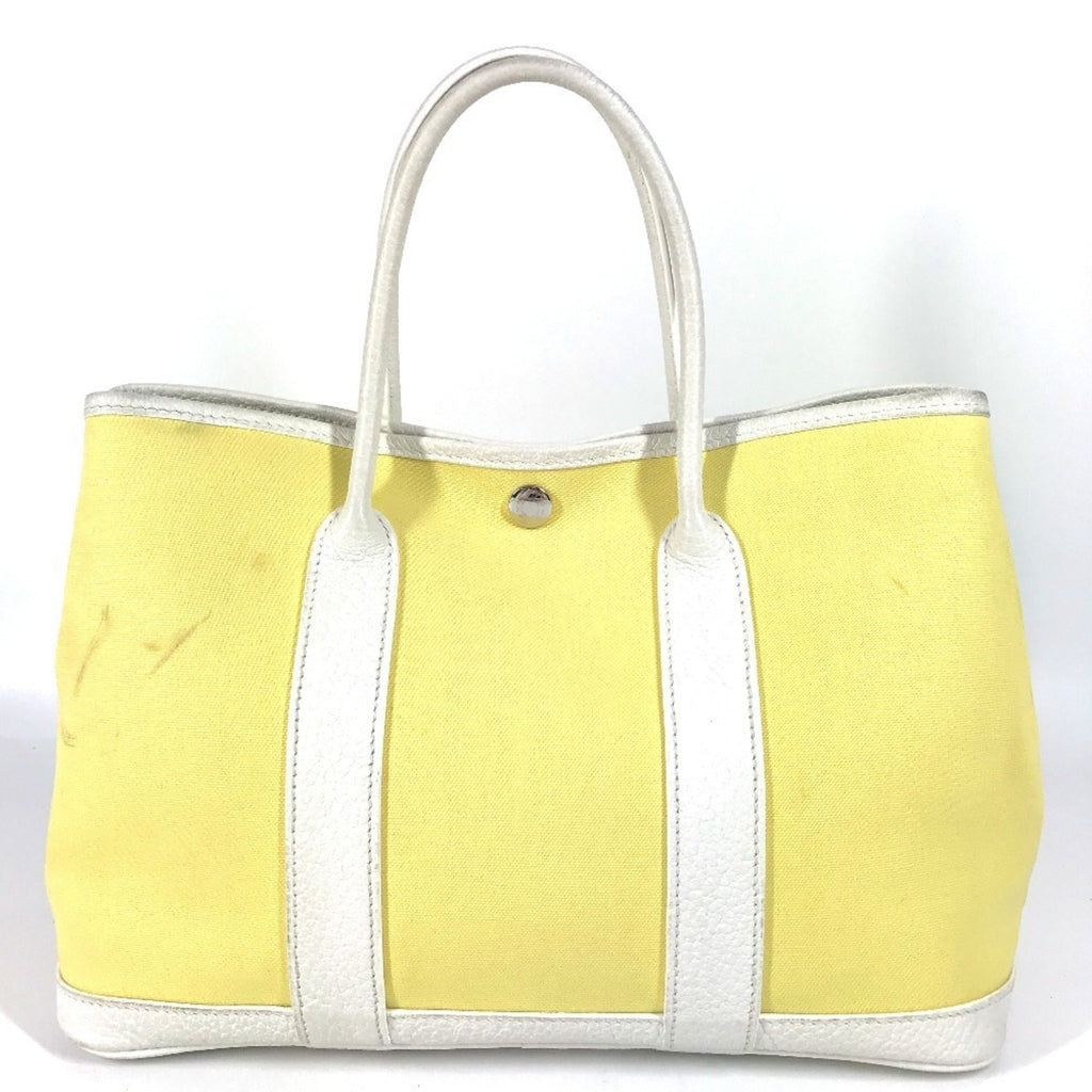 Garden Party Tote Toile and Leather 30