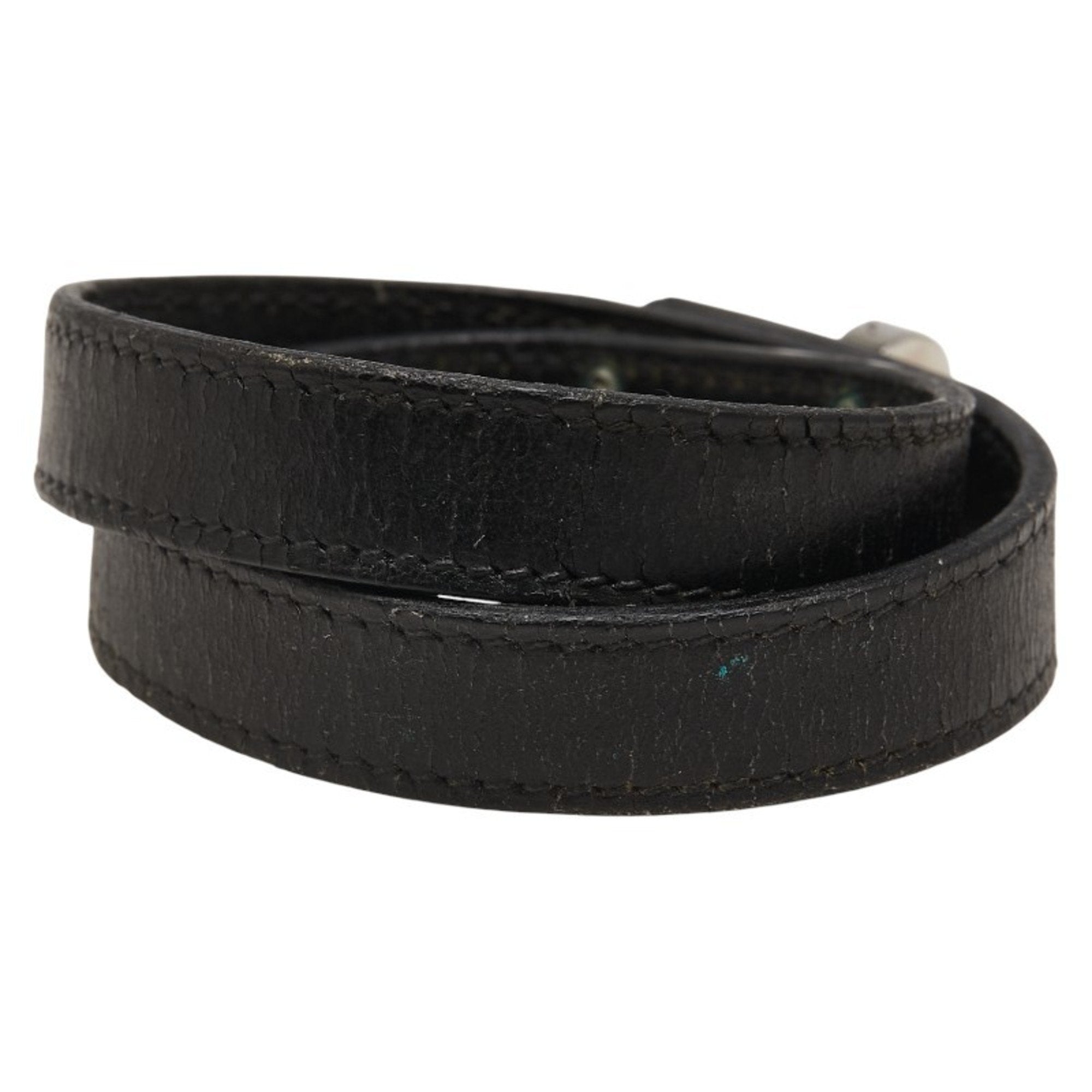 Kelly Bracelet Box Calf Leather Black and Silver