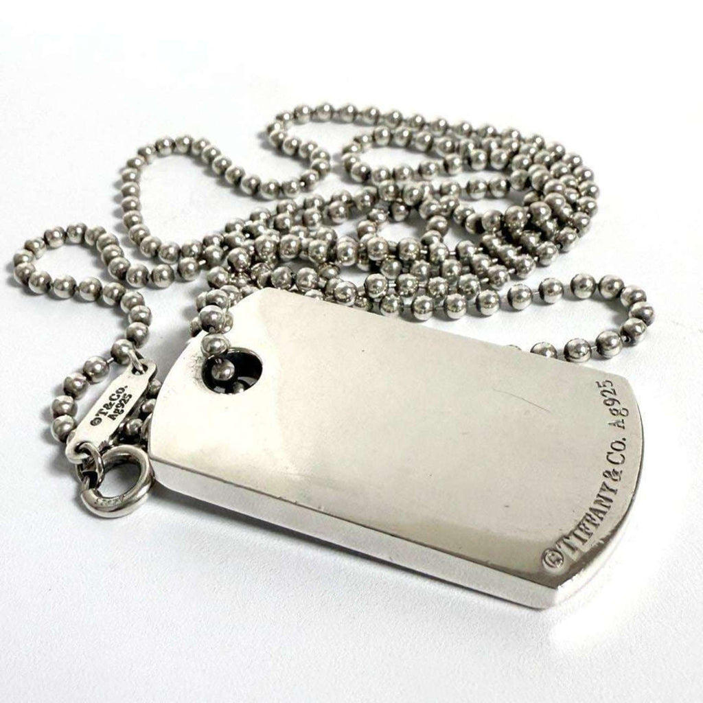 Makers ID Tag Pendant Necklace Sterling Silver