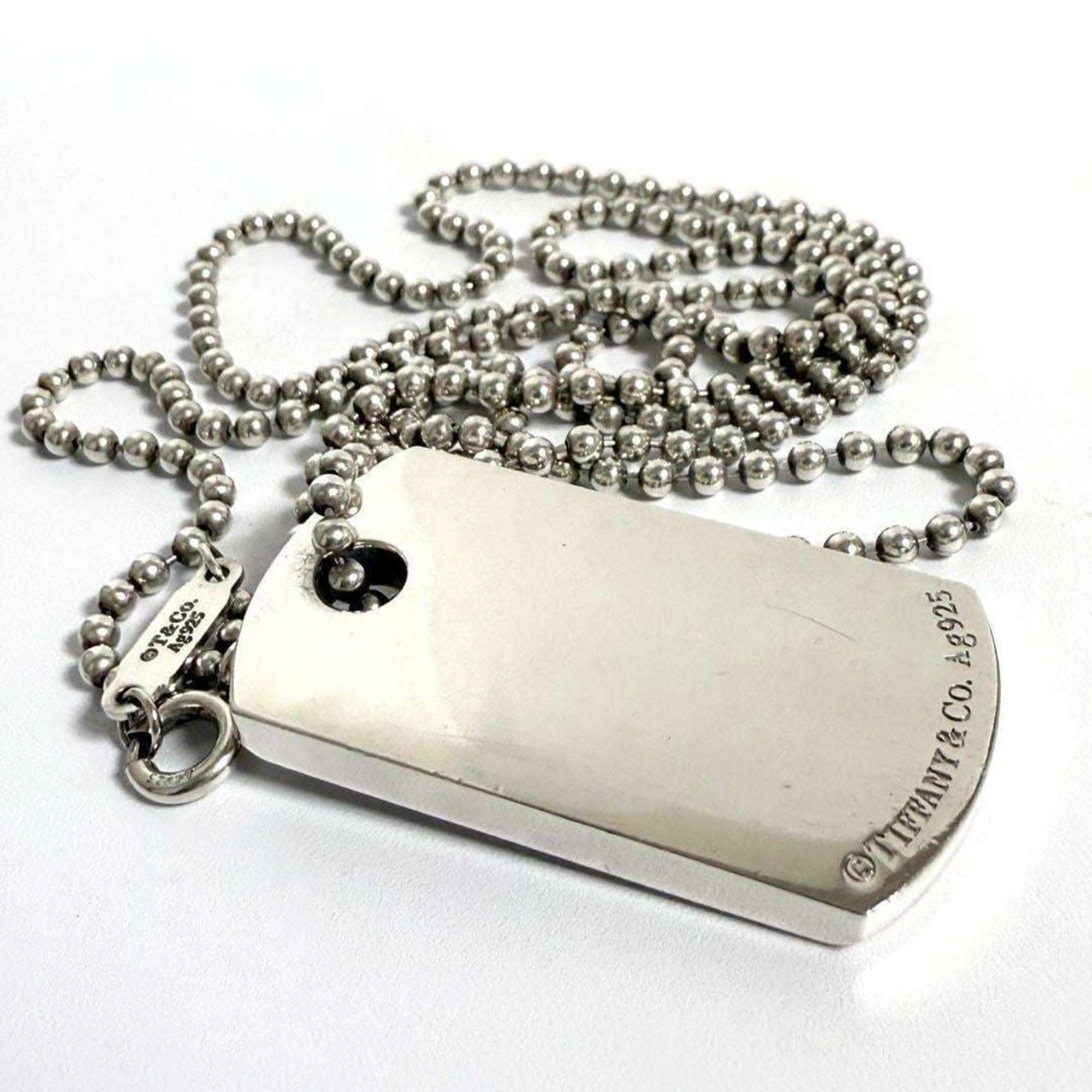 Makers ID Tag Pendant Necklace Sterling Silver