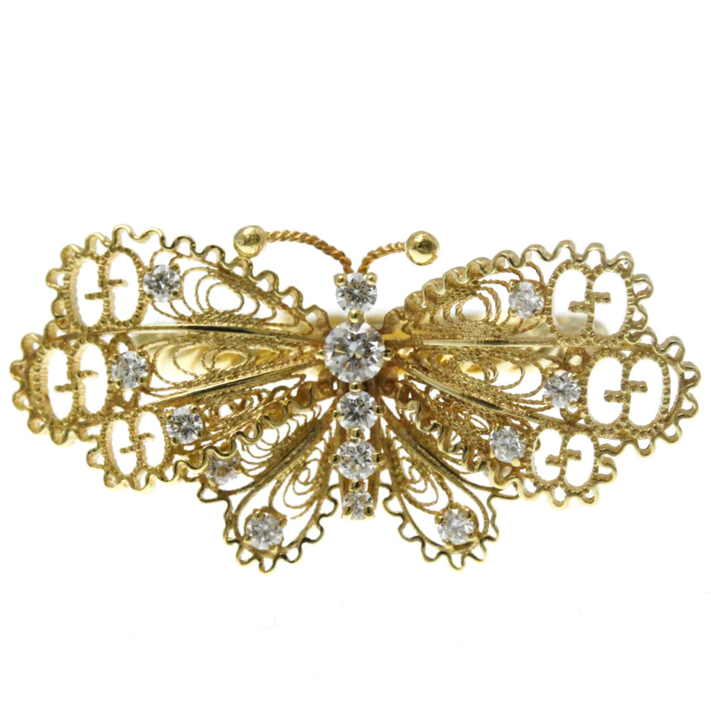 Butterfly Ring 18K Yellow Gold with Diamond