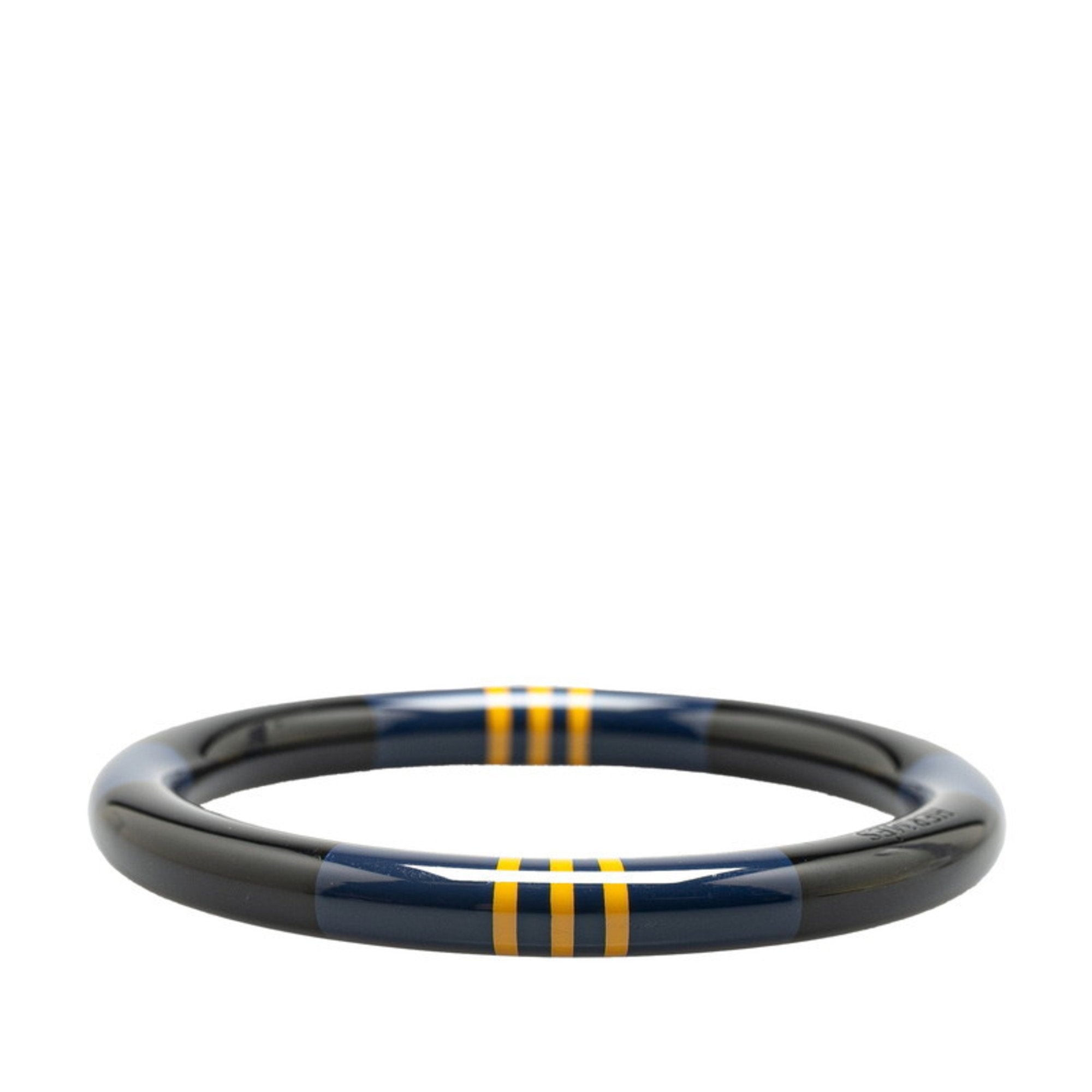 Bracelet Lacquer and Wood Black and Navy