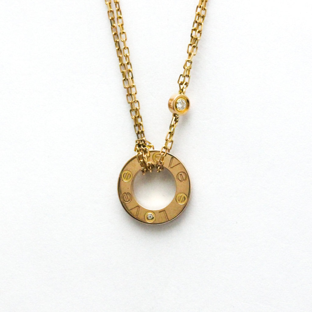 Pendant Necklace 18K Rose Gold with Diamond