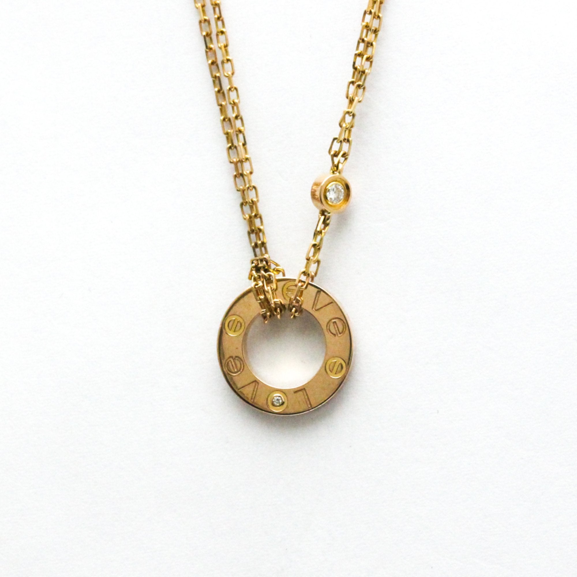 Pendant Necklace 18K Rose Gold with Diamond