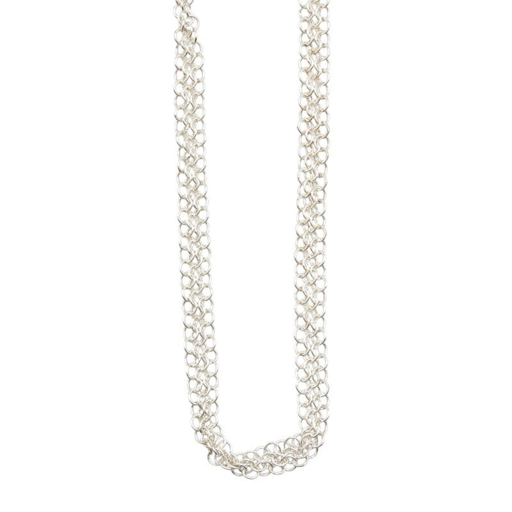 Mesh Pendant Necklace Sterling Silver