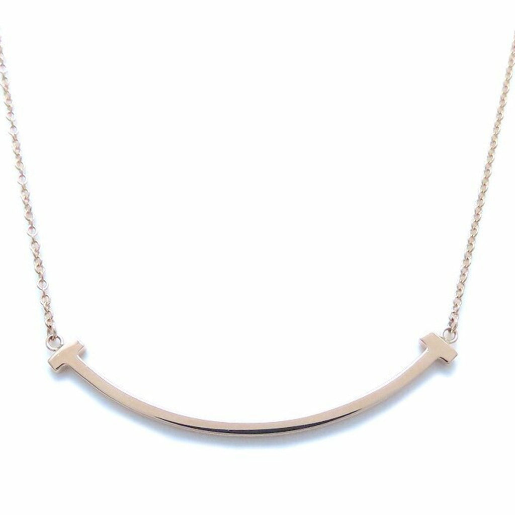 T Smile Pendant Necklace 18K Rose Gold