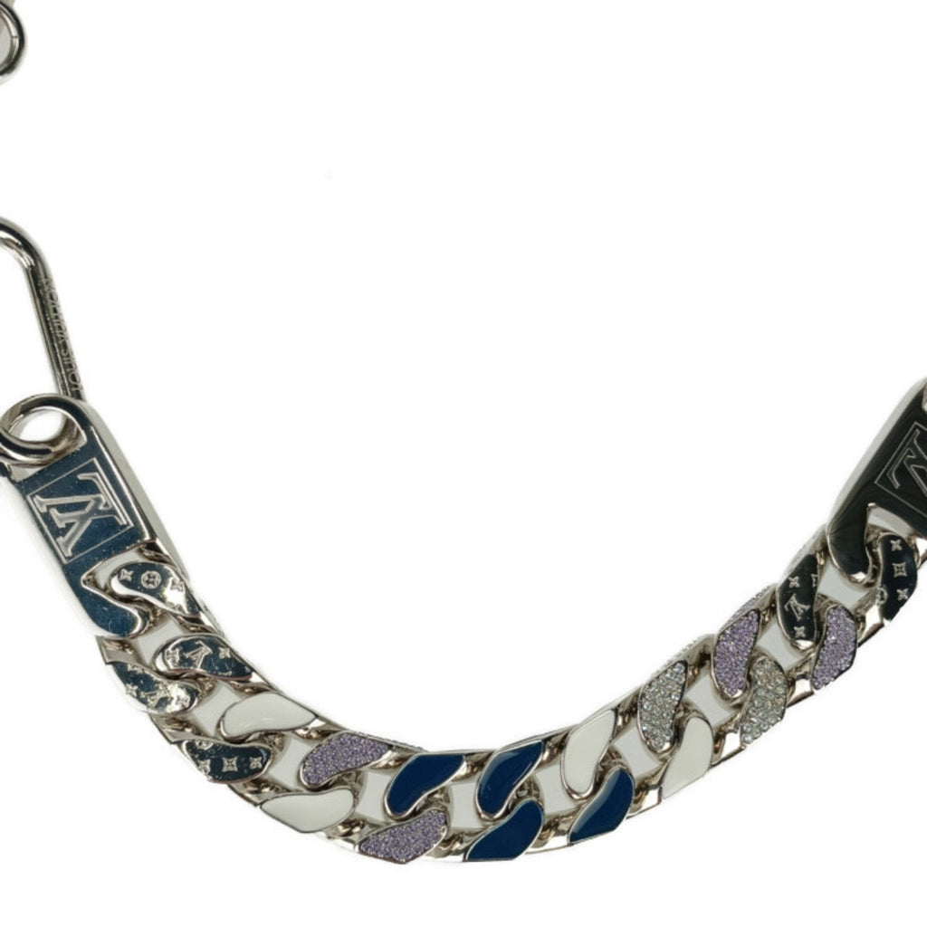 Pendant Necklace Metal and Rhinestone Multi-color and Silver